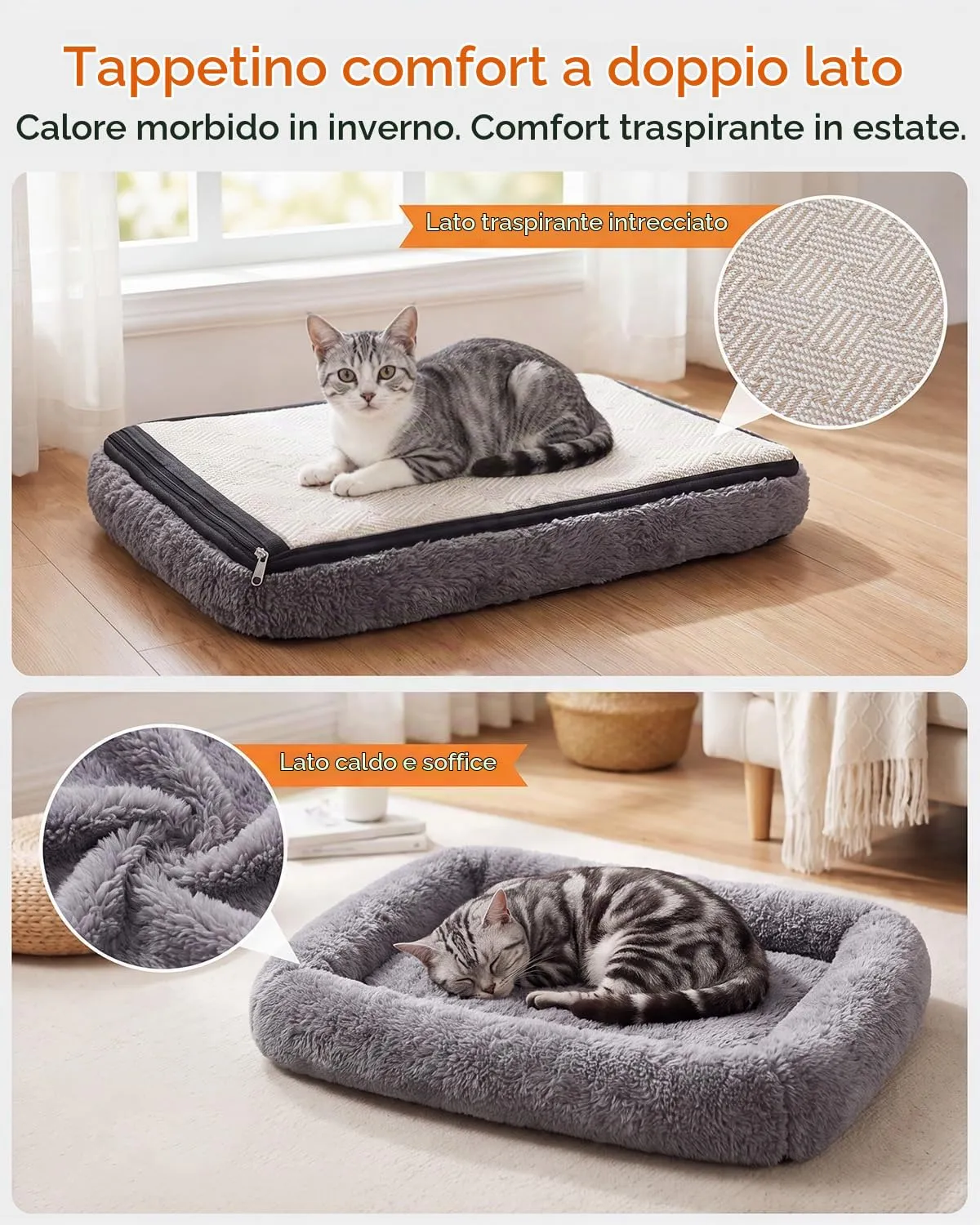 Morpilot Trasportino per gatti e cani, pieghevole, 40x28x28cm - immagine 2