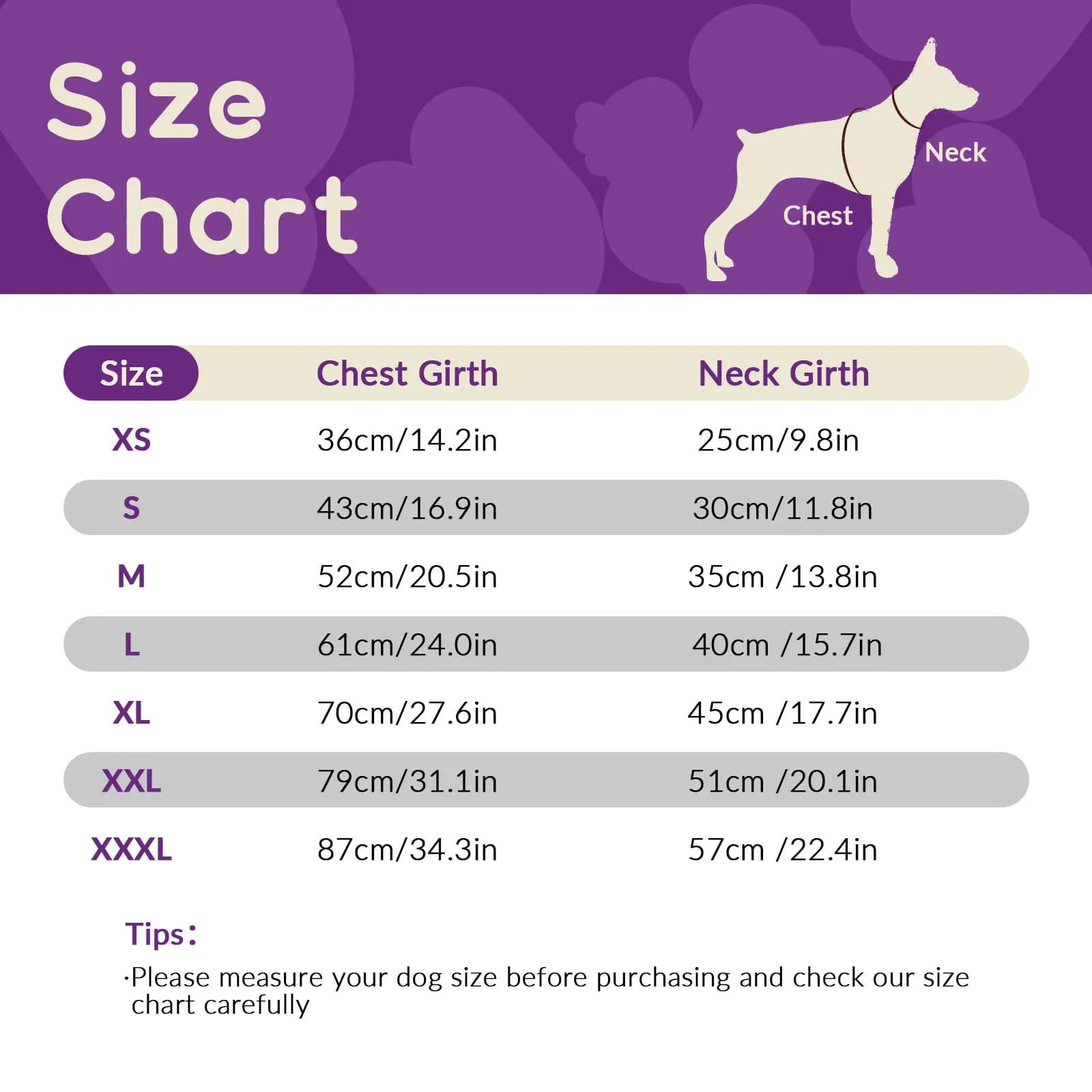 PUMYPOREITY Tuta per il recupero del collo per cani, gilet chirurgico con colletto alto e protezione orecchie, XL, Viola scuro - immagine 4
