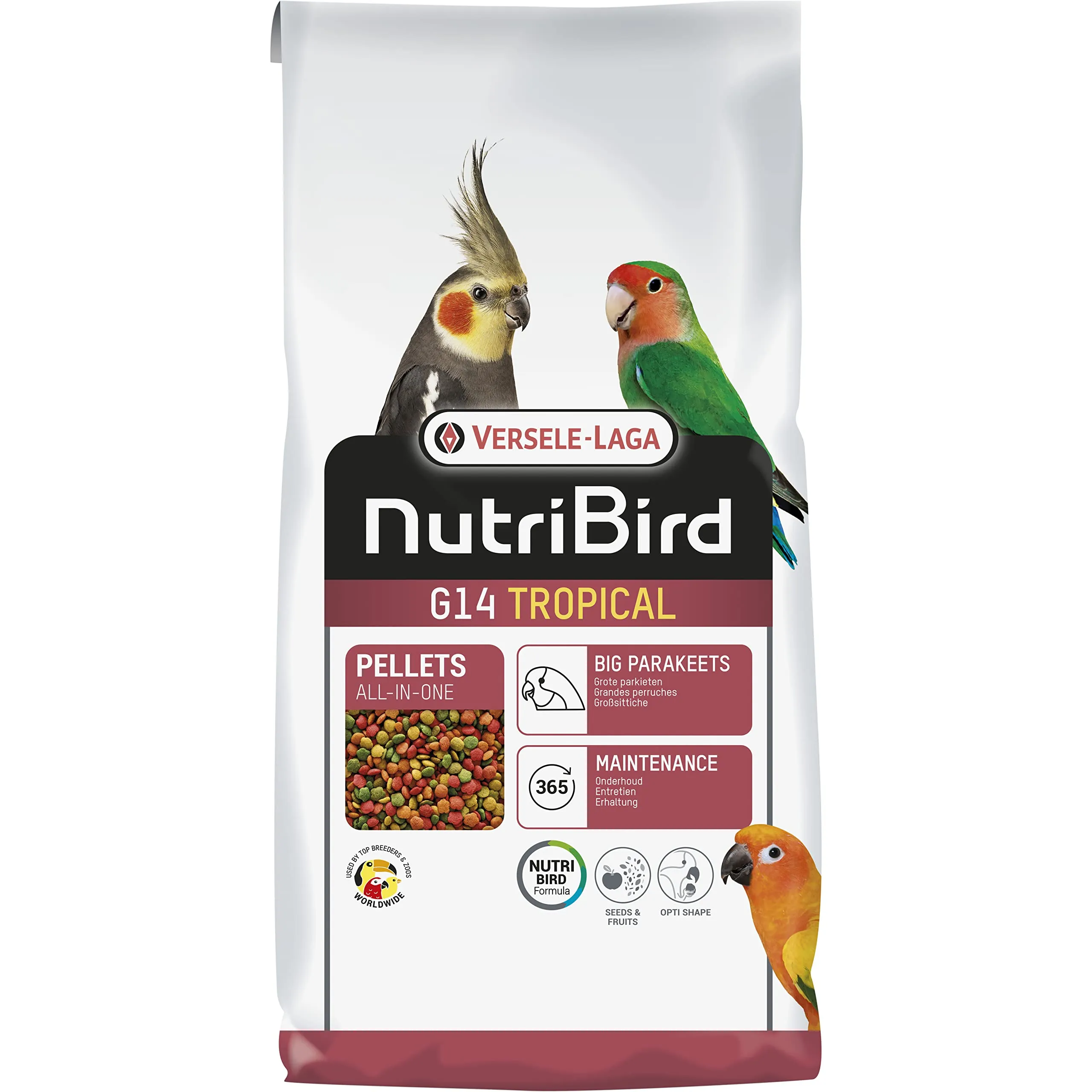 Versele-Laga NutriBird G14 Tropical Maintenance Food for Large Parrots, 10kg - immagine 1