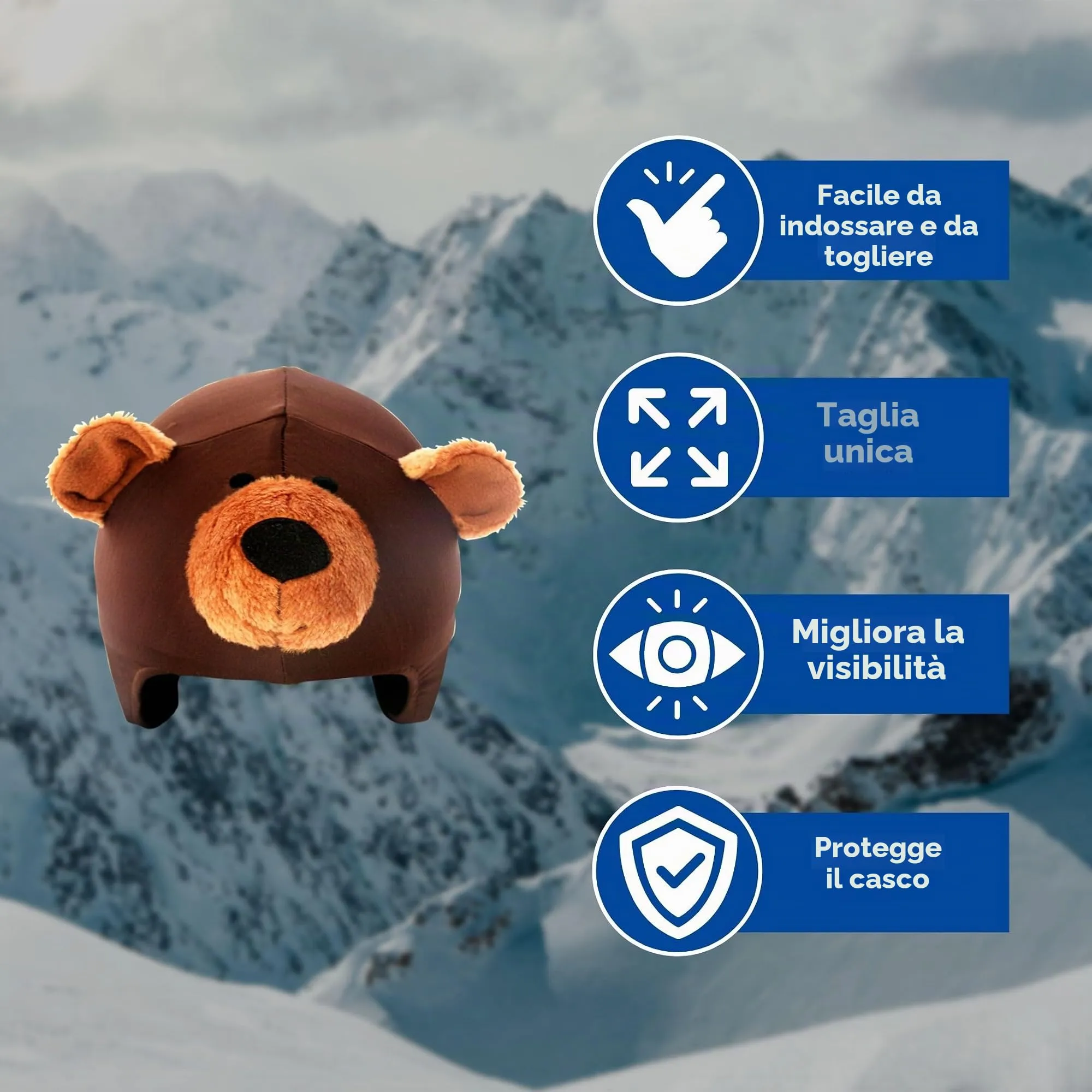 Coolcasc Copricasco Universal, Orso Bruno - immagine 4