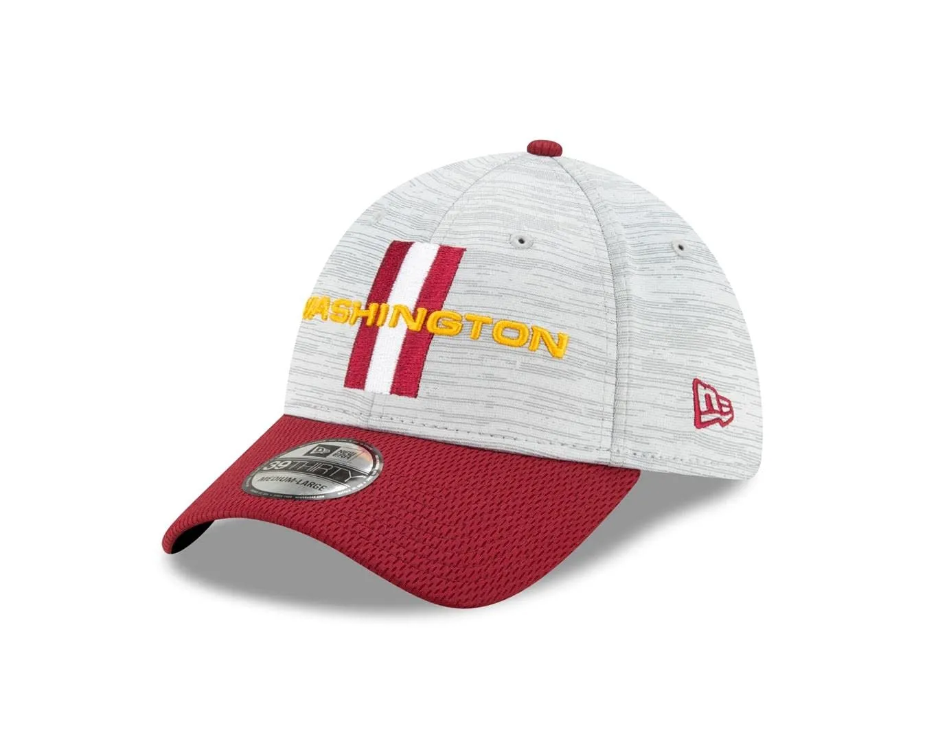 New Era Washington Football Team 39Thirty Stretch Cap NFL 2021 Training - Dolphin Grey/Red - L-XL - immagine 1