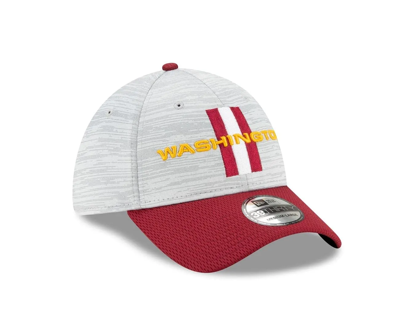 New Era Washington Football Team 39Thirty Stretch Cap NFL 2021 Training - Dolphin Grey/Red - L-XL - immagine 3