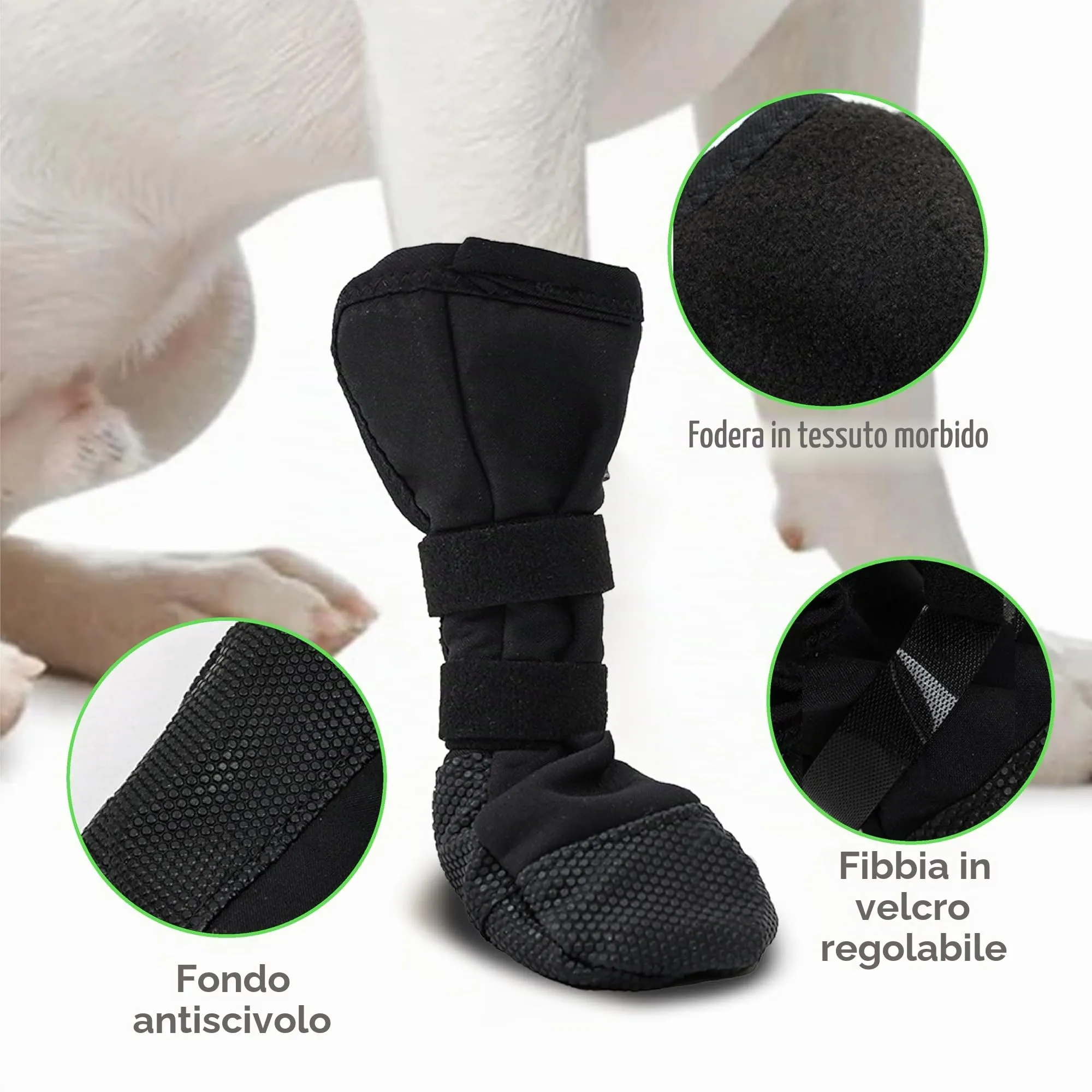 YUEXNKO Calze di Protezione e Recupero per Cani e Gatti, Stivali Impermeabili e Antiscivolo Traspiranti (XL) - immagine 3