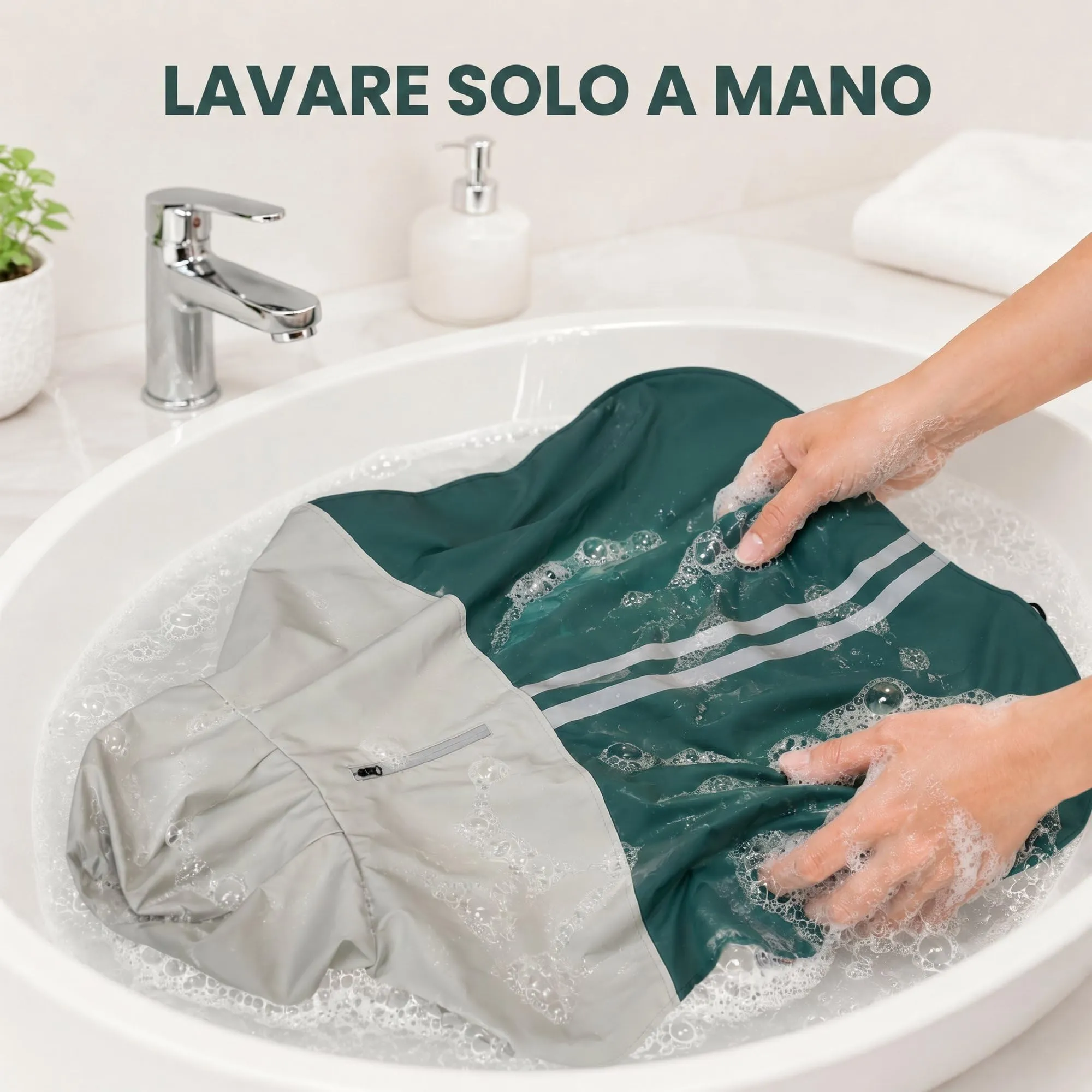 PawHut Impermeabile per Cani Taglia Grande 20-30kg con Cappuccio, Verde - immagine 8