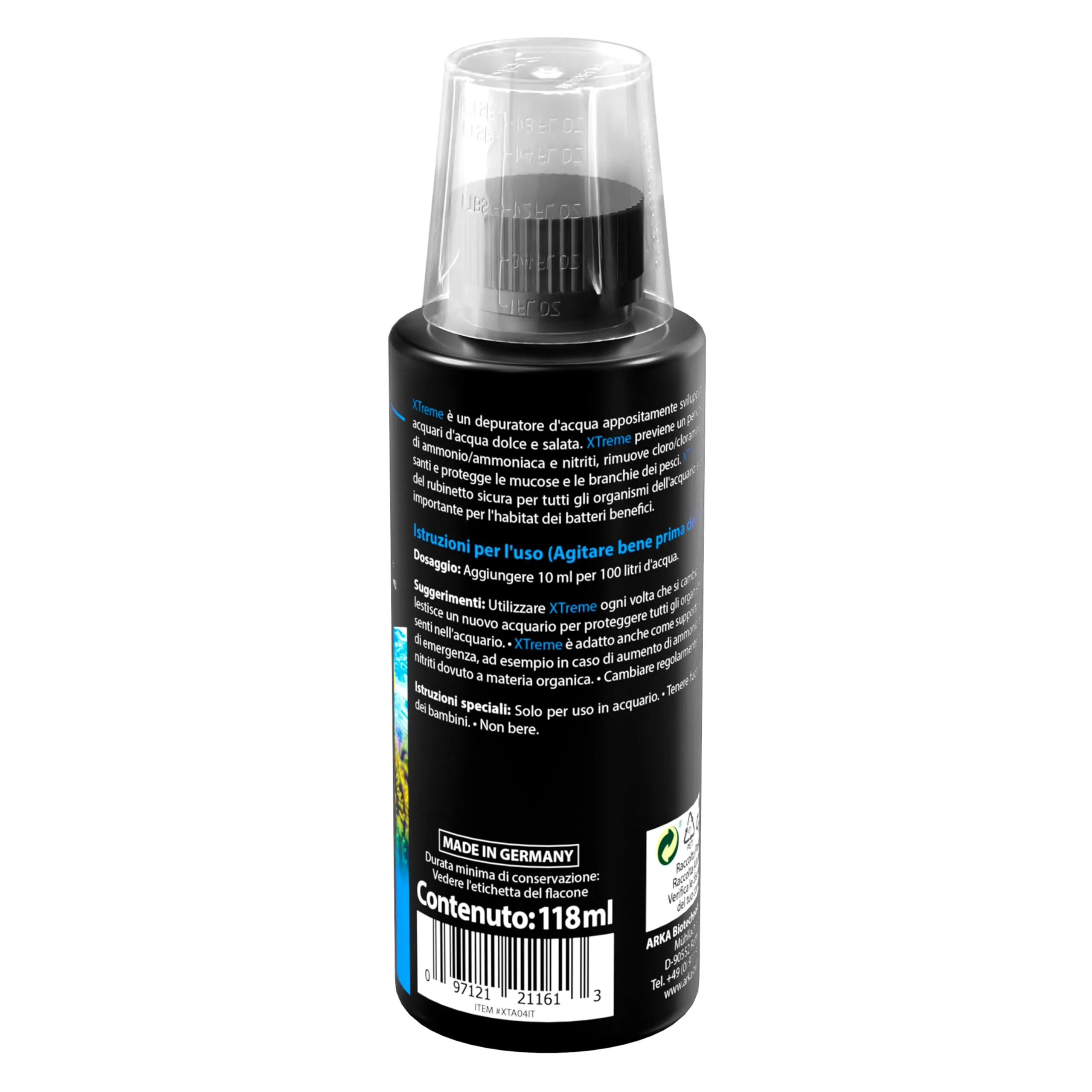 ARKA Xtreme Anticloro Biocondizionatore Acqua Acquario 118 ml - immagine 2