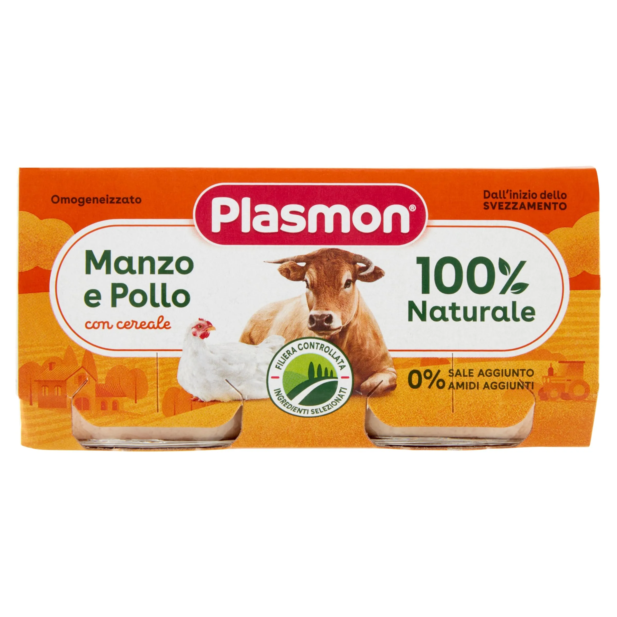 Plasmon Omogeneizzato Manzo Pollo 2x80g - immagine 1