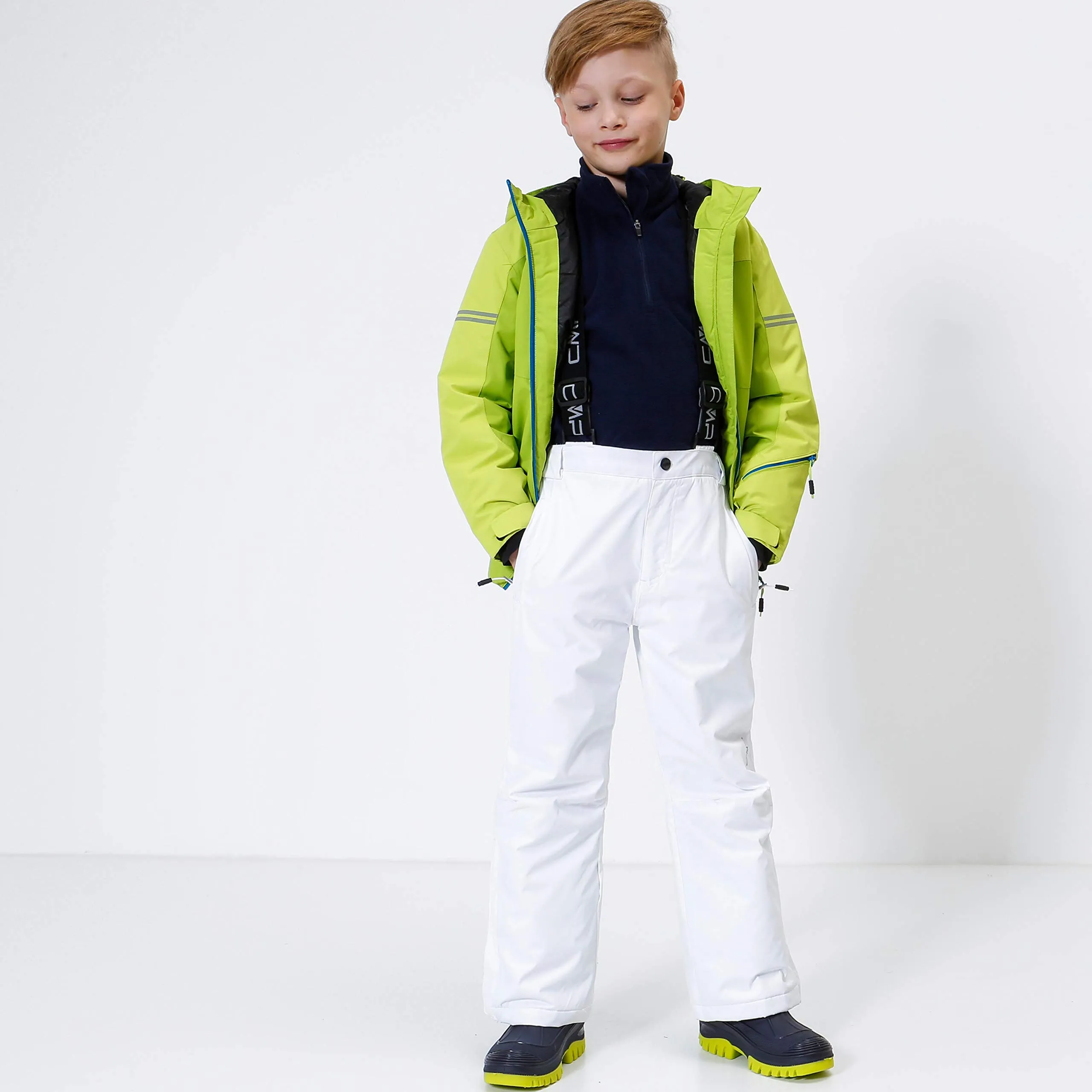 CMP Salopette Sci in Twill da Bambini, Bianco, 92 - immagine 3