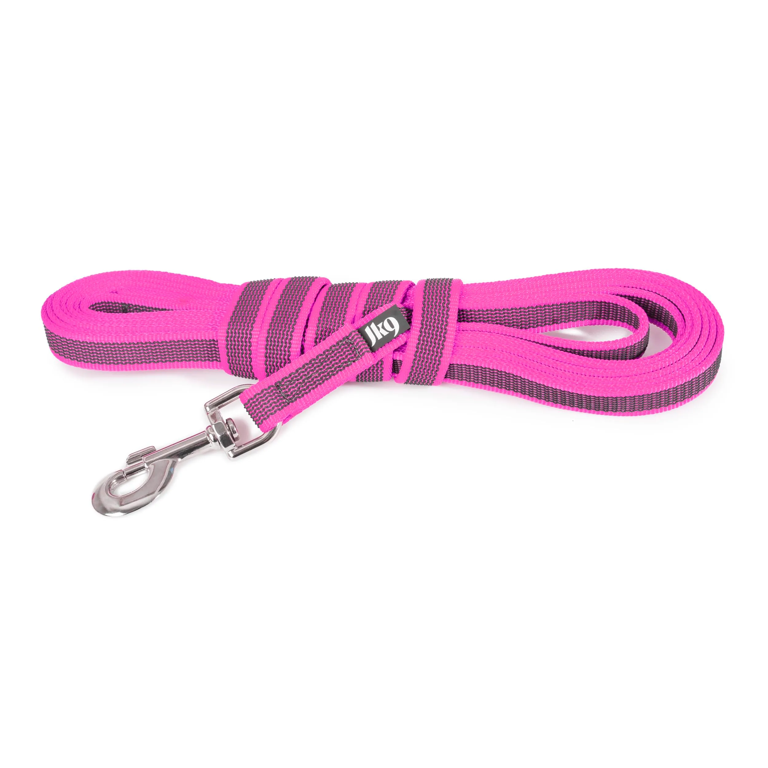 Julius-K9 Color & Gray Super Presa Guinzaglio Con Manico, 20 mm x 5 m, Rosa - immagine 2