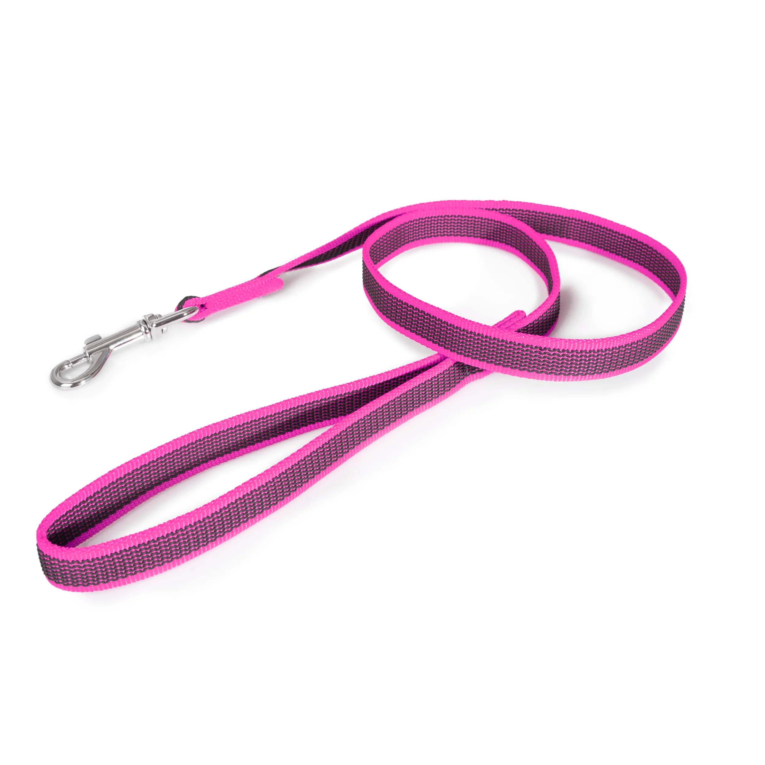 Julius-K9 Color & Gray Super Presa Guinzaglio Con Manico, 20 mm x 1 m, Rosa - immagine 1