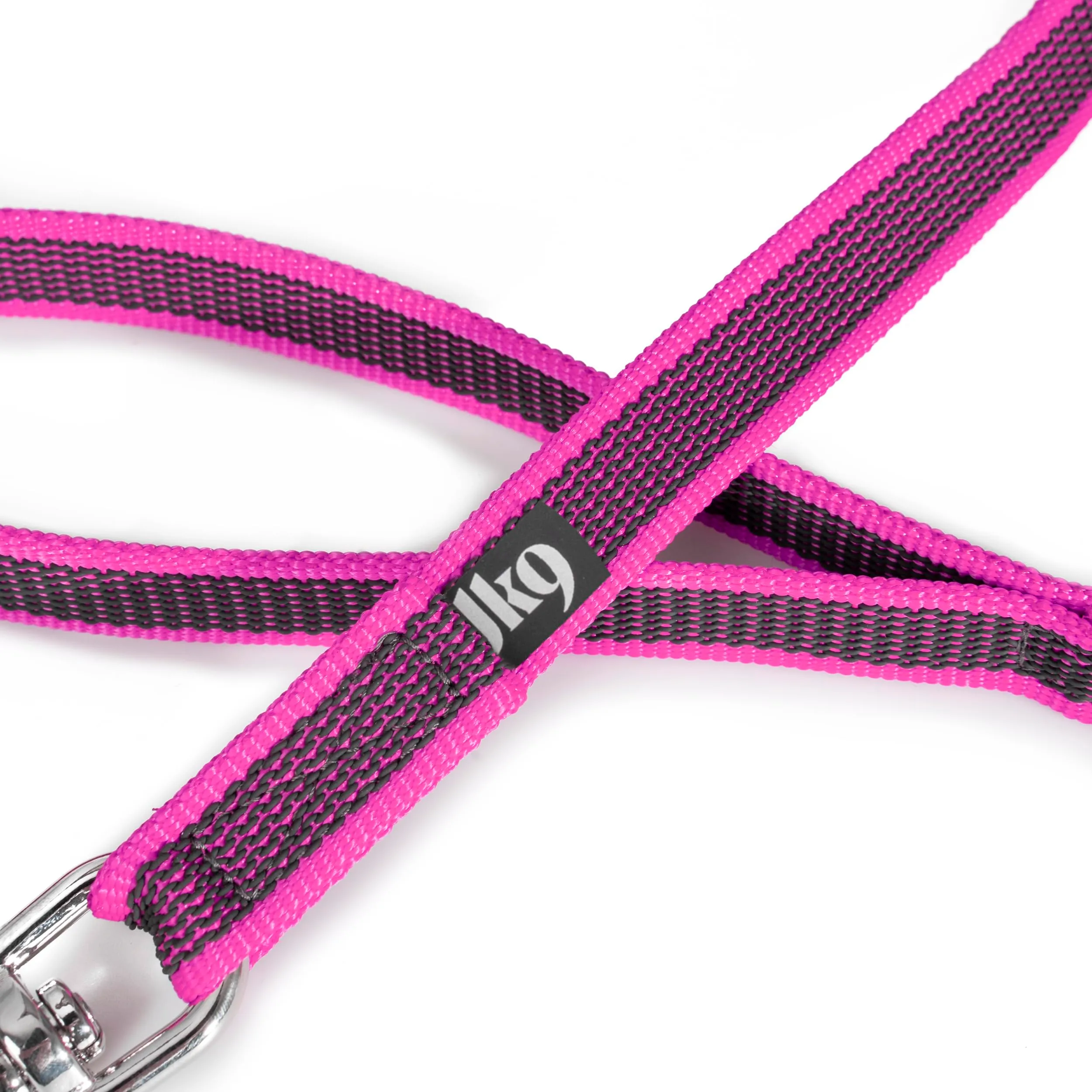 Julius-K9 Color & Gray Super Presa Guinzaglio Con Manico, 20 mm x 1 m, Rosa - immagine 3