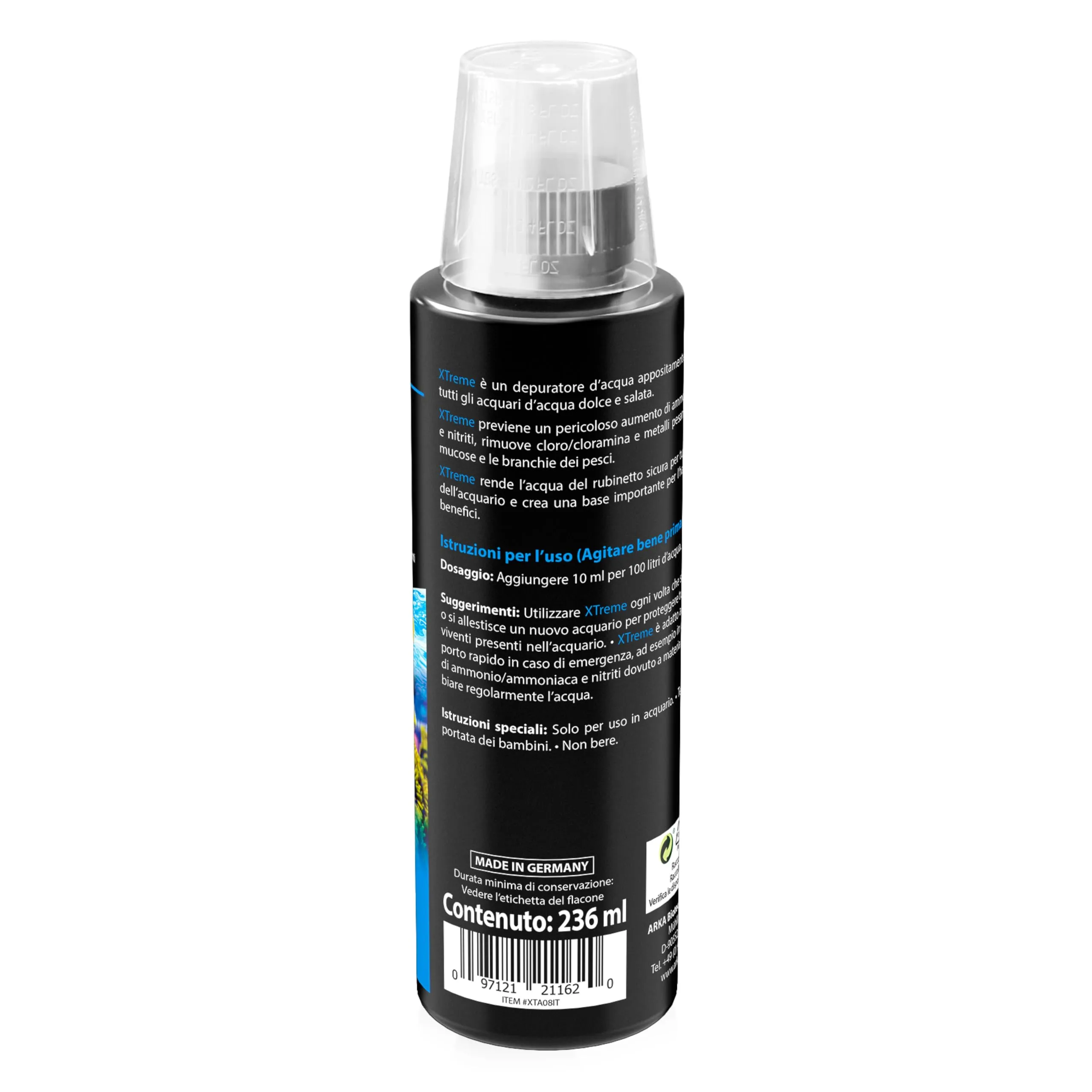 ARKA Xtreme Anticloro Biocondizionatore Acqua Acquario 236 ml - immagine 2