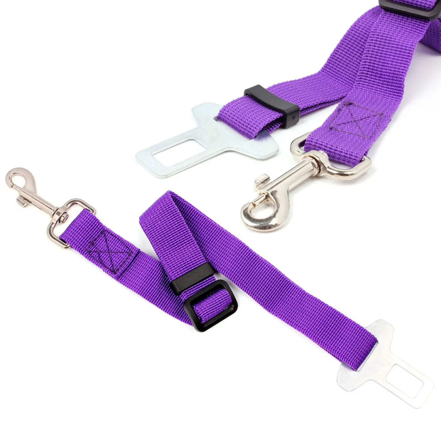 Neuftech Cintura di Sicurezza Auto Regolabile per Cani Guinzaglio, 60 cm, Purple - immagine 5