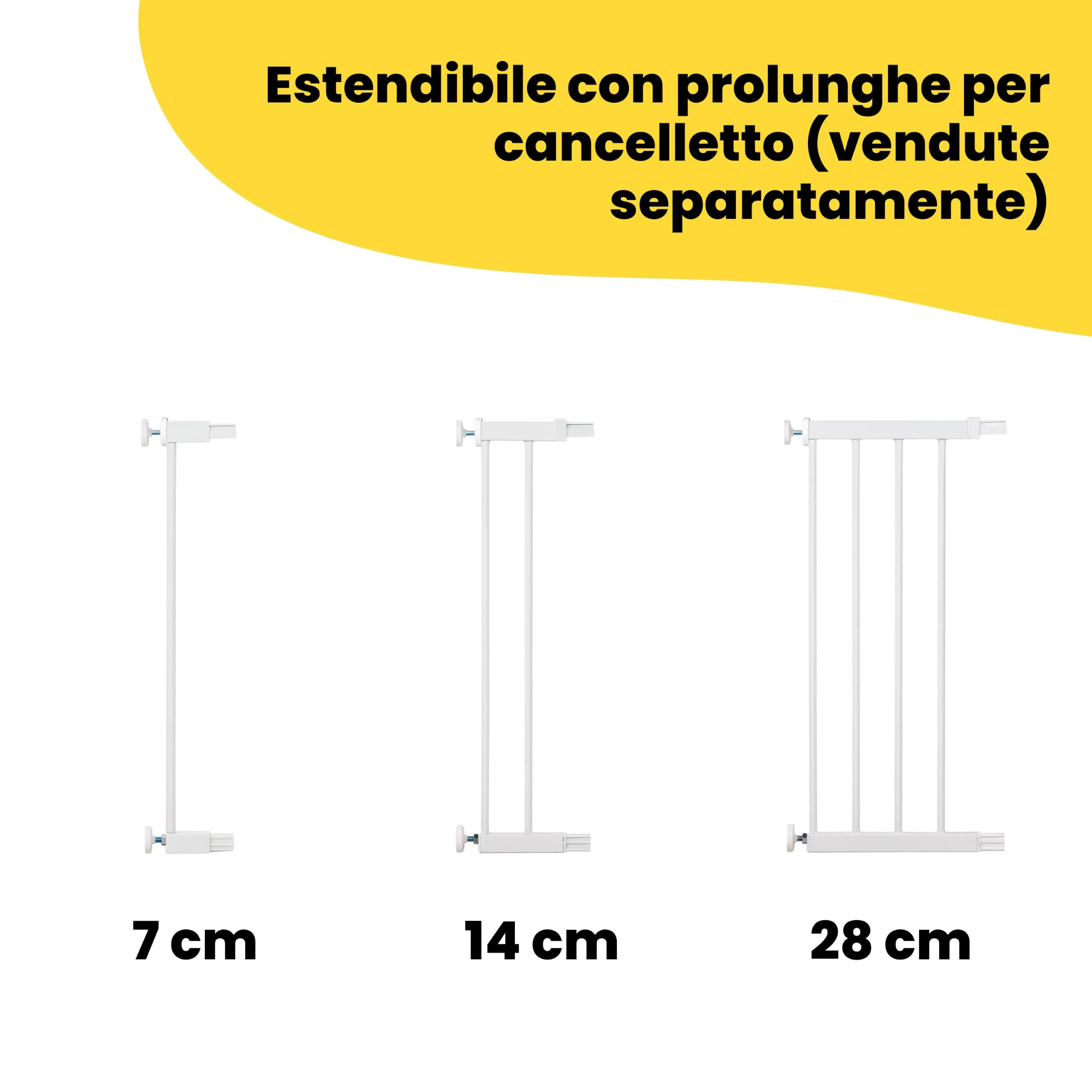 Safety 1st Auto Close Cancelletto di Sicurezza per Bambini, 73-80 cm Estensibile fino a 136 cm, Metallo Bianco - immagine 3