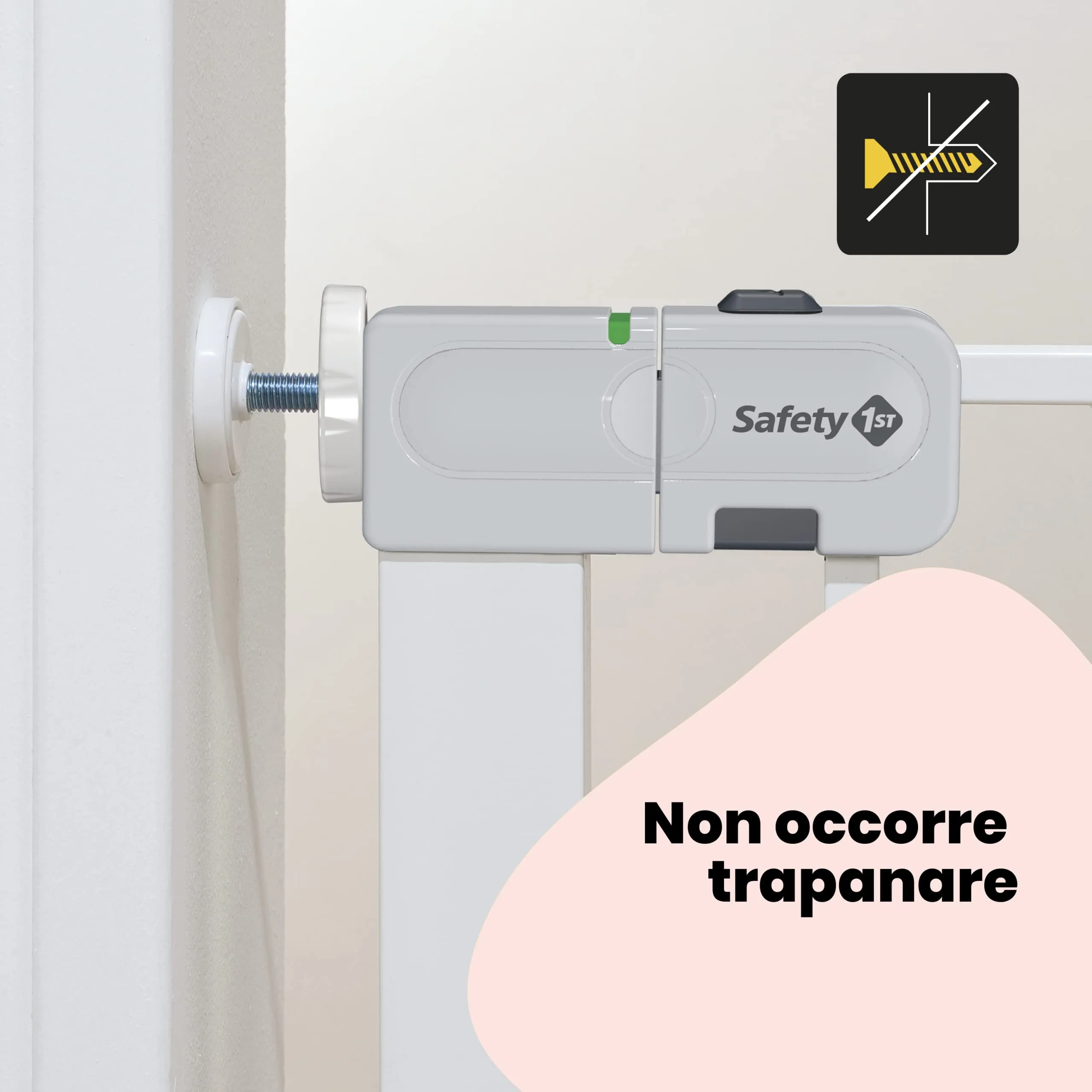 Safety 1st Auto Close Cancelletto di Sicurezza per Bambini, 73-80 cm Estensibile fino a 136 cm, Metallo Bianco - immagine 5