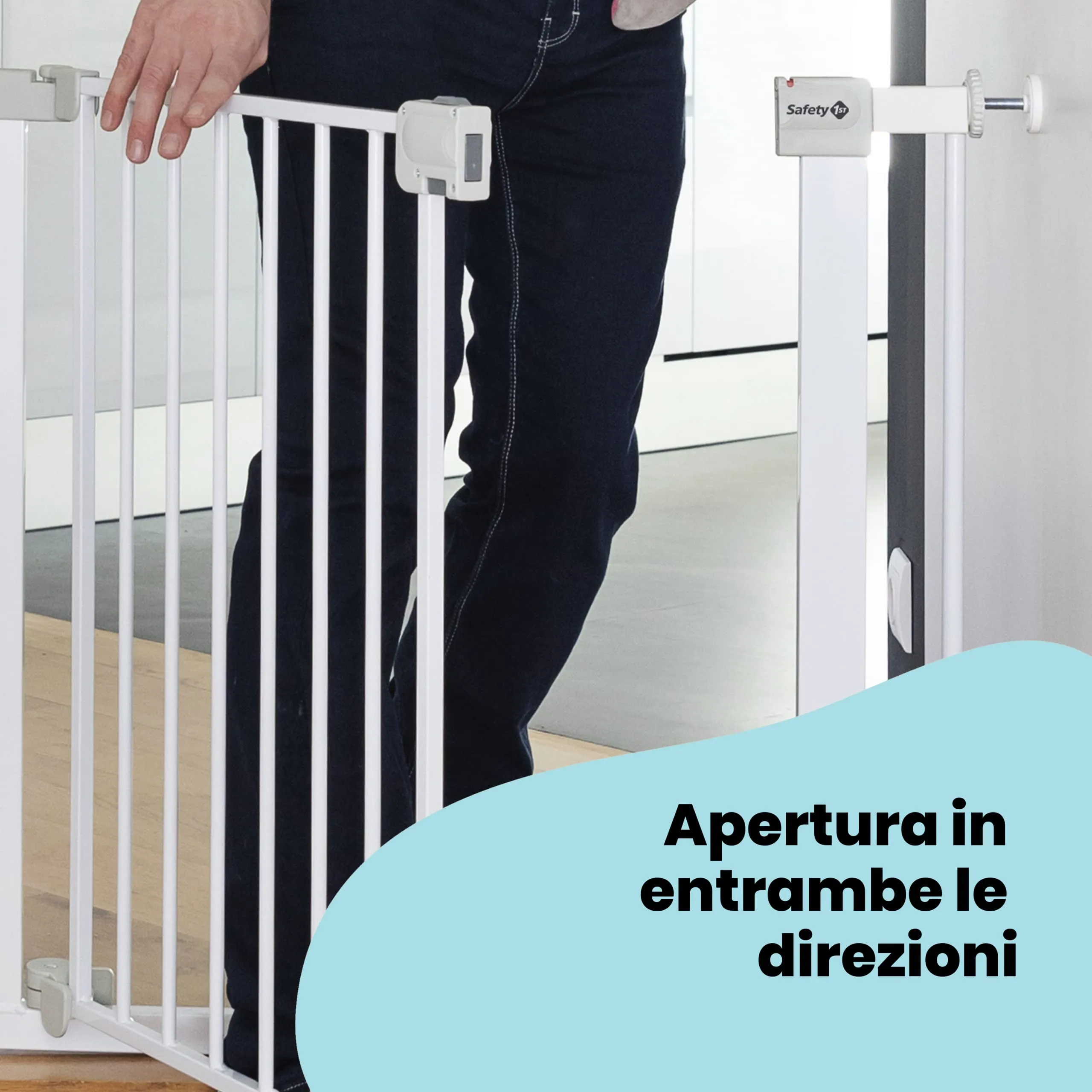 Safety 1st Auto Close Cancelletto di Sicurezza per Bambini, 73-80 cm Estensibile fino a 136 cm, Metallo Bianco - immagine 7