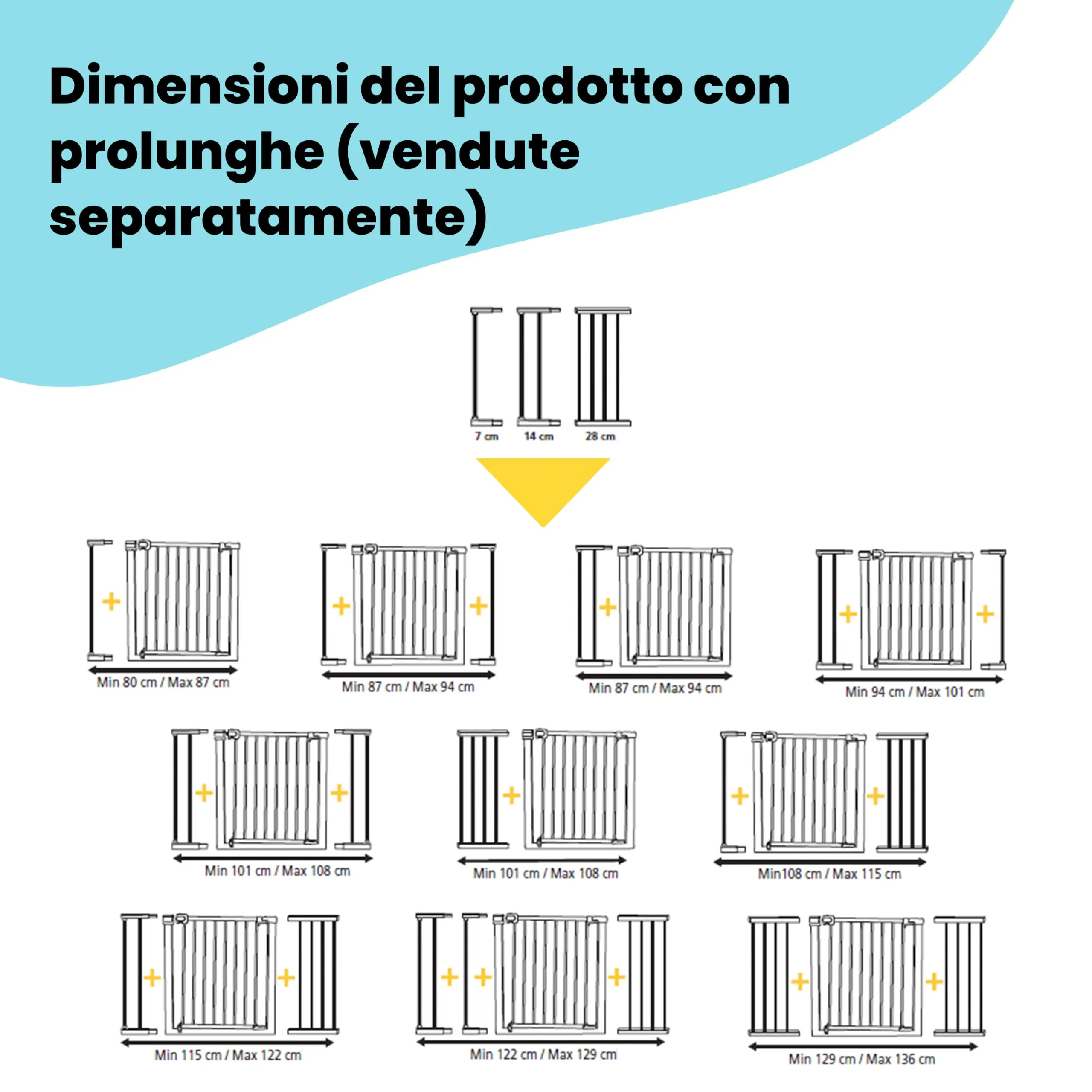 Safety 1st Auto Close Cancelletto di Sicurezza per Bambini, 73-80 cm Estensibile fino a 136 cm, Metallo Bianco - immagine 9