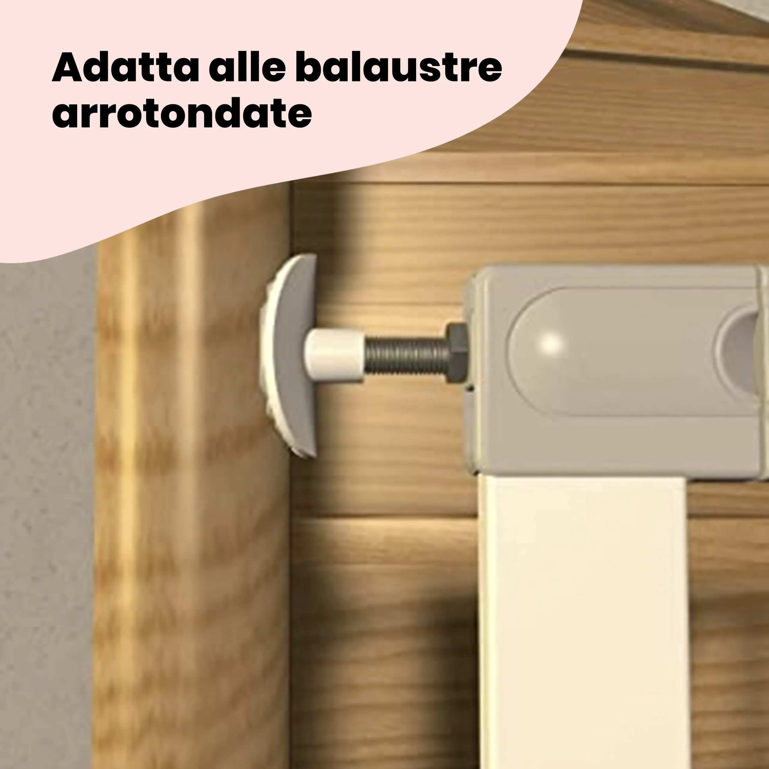 Safety 1st Adattatore per Ringhiere Scale per Cancelletto Easy Close Metal e Auto Close, Set da 2 Pezzi, Bianco - immagine 3