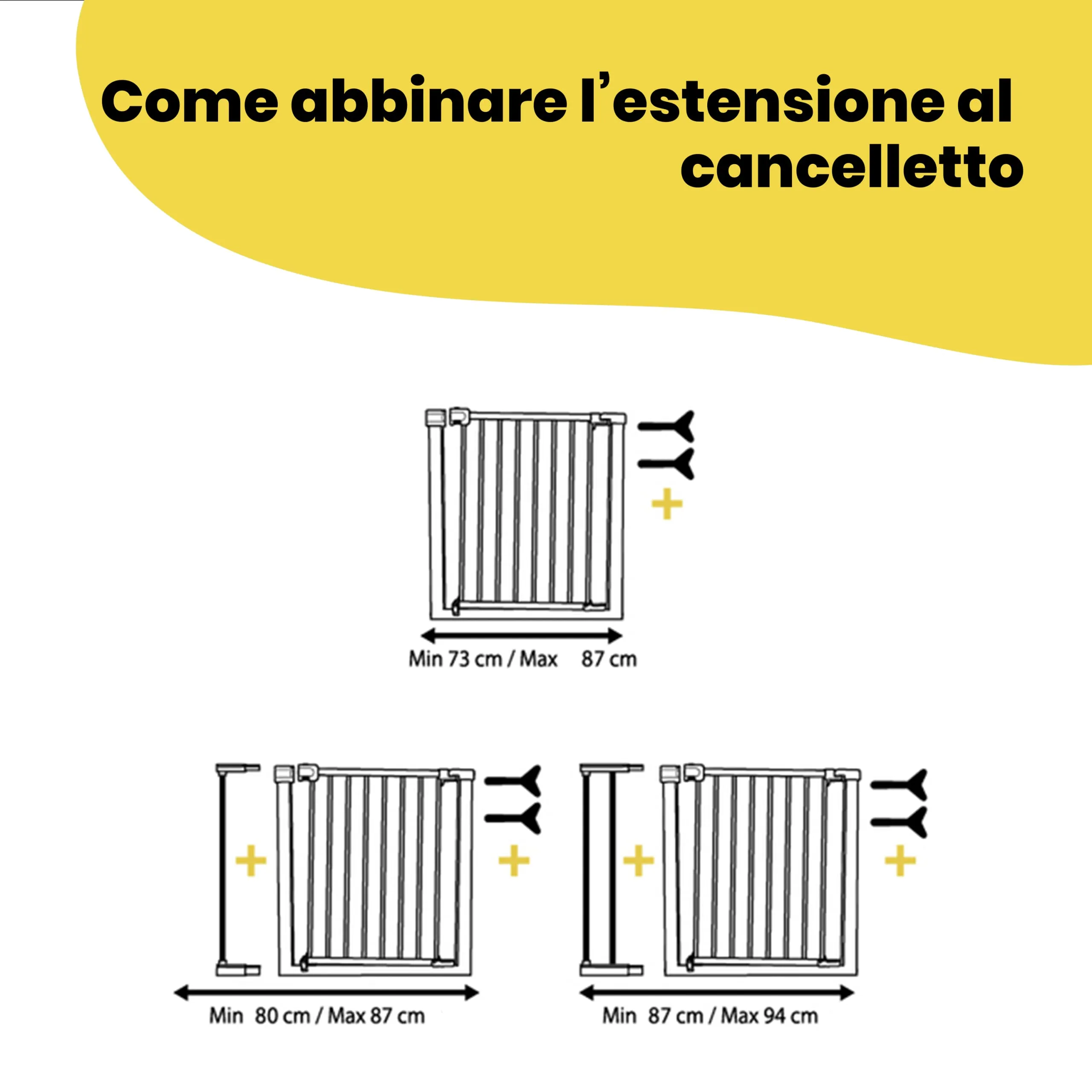 Safety 1st Adattatore per Ringhiere Scale per Cancelletto Easy Close Metal e Auto Close, Set da 2 Pezzi, Bianco - immagine 6