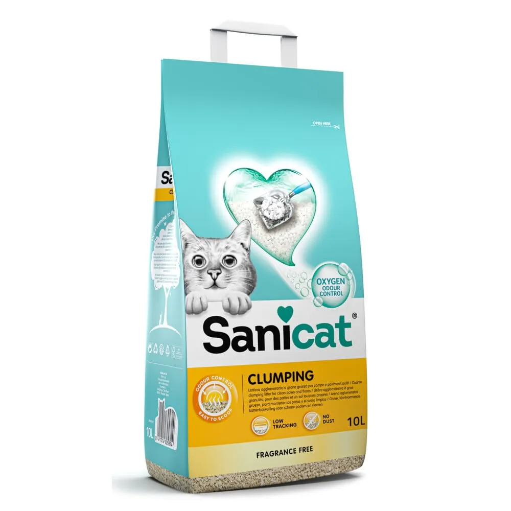 Sanicat Lettiera per Gatti Agglomerante Senza Profumo, 10L - immagine 1