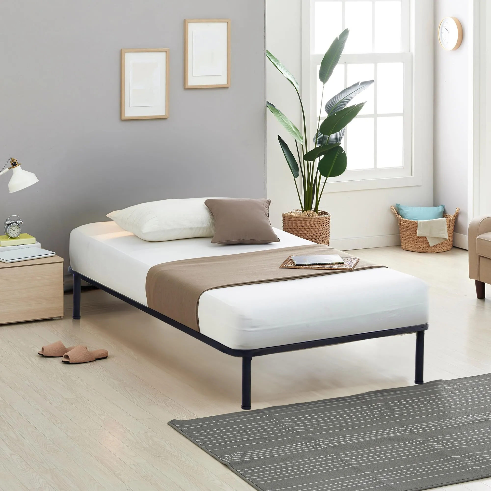 Dolci Sogni Rete Letto Singola 90x200 Ortopedica a Doghe in Legno, Struttura in Ferro, Made in Italy - immagine 2