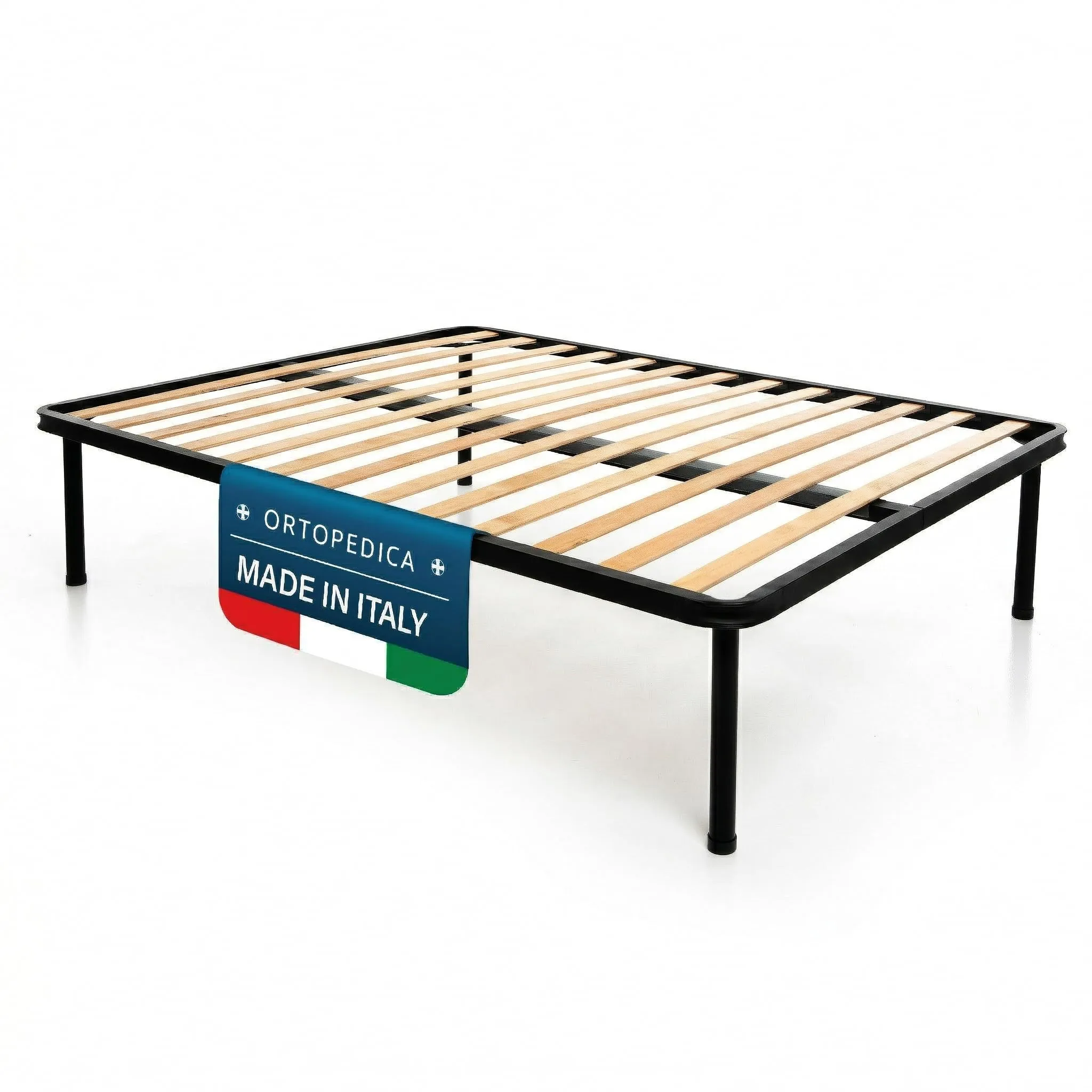 Dolci Sogni Rete Letto Matrimoniale 160x200 Ortopedica a Doghe di Legno, Struttura in Ferro - immagine 1