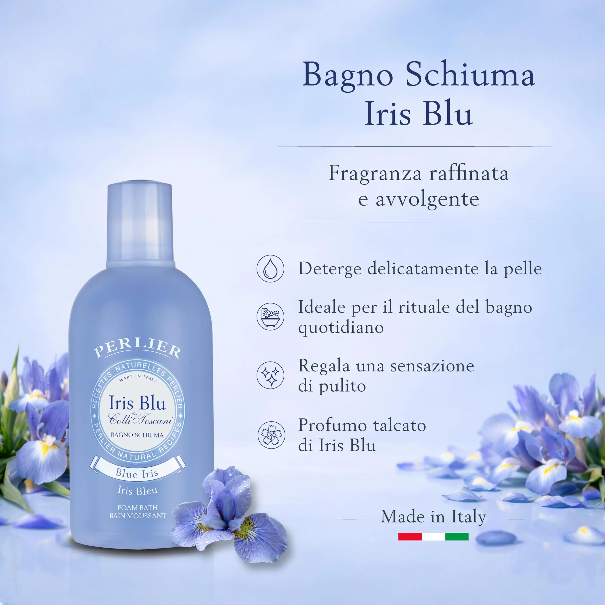 Perlier Bagno Schiuma Iris Blu, 500 ml - immagine 2