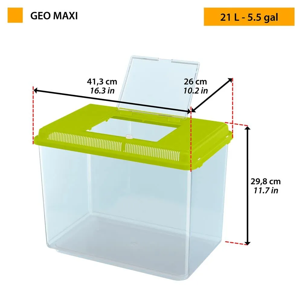 Ferplast Geo Maxi Acquario in Plastica 21 L, Verde - immagine 2