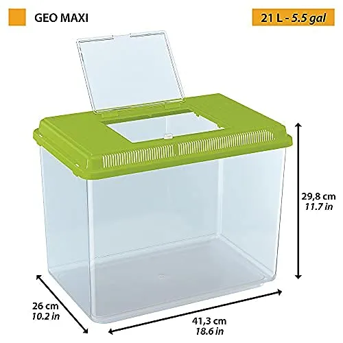 Ferplast Geo Maxi Acquario in Plastica 21 L, Verde - immagine 4
