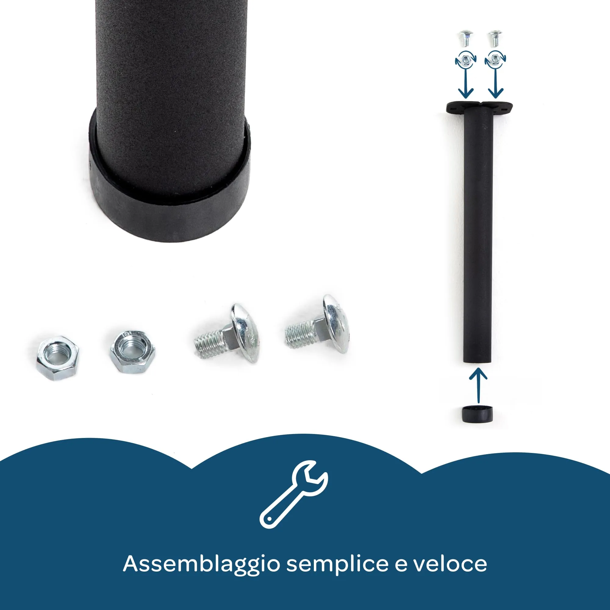Dolci Sogni Rete Letto Matrimoniale 160x190 Ortopedica a Doghe in Legno, Struttura in Ferro, Made in Italy - immagine 5