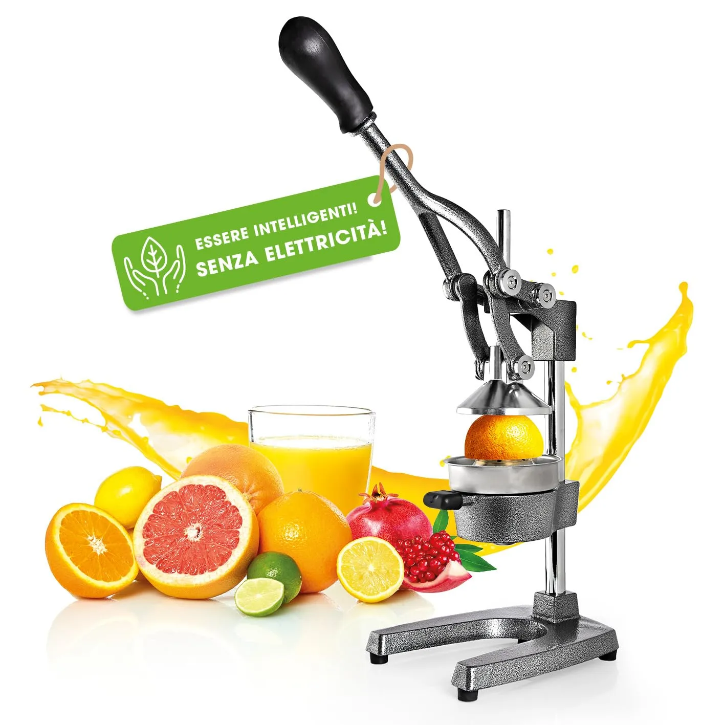 Lumaland Spremiagrumi Manuale in Acciaio Inox e Ghisa - immagine 1