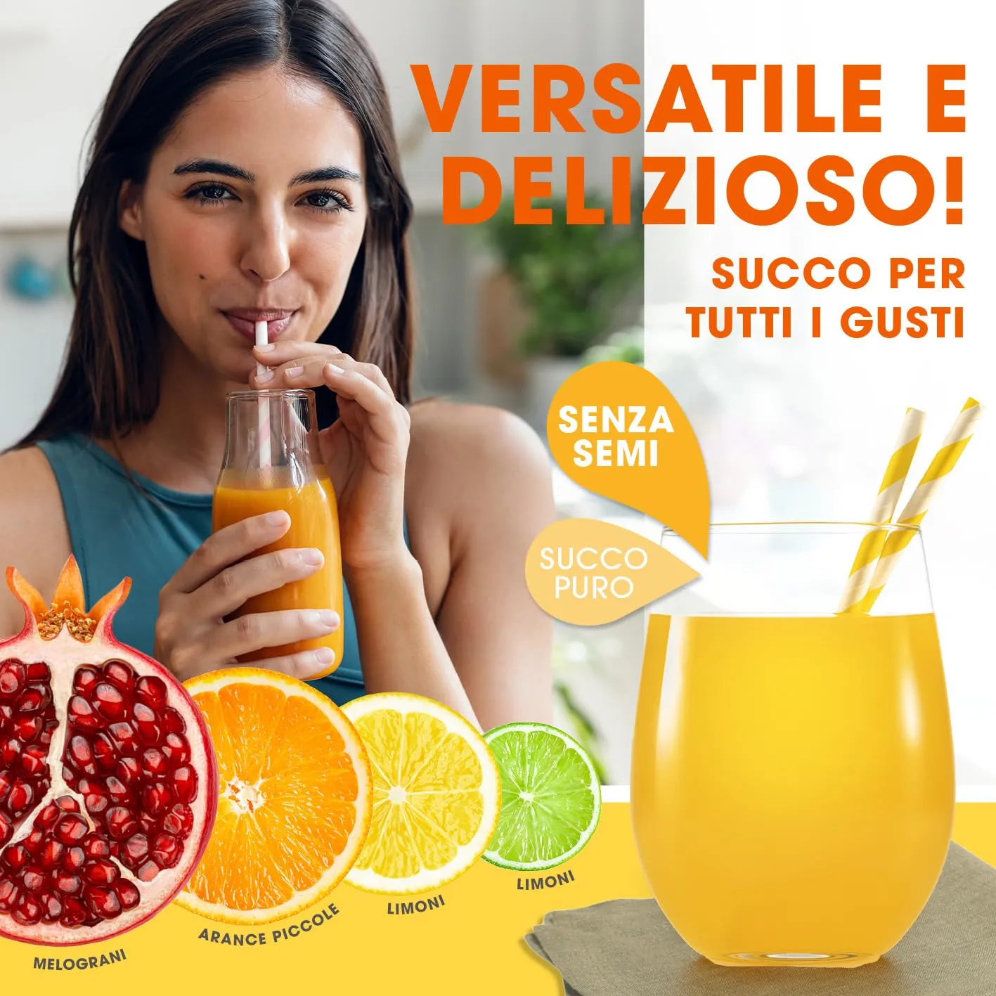 Lumaland Spremiagrumi Manuale in Acciaio Inox e Ghisa - immagine 3