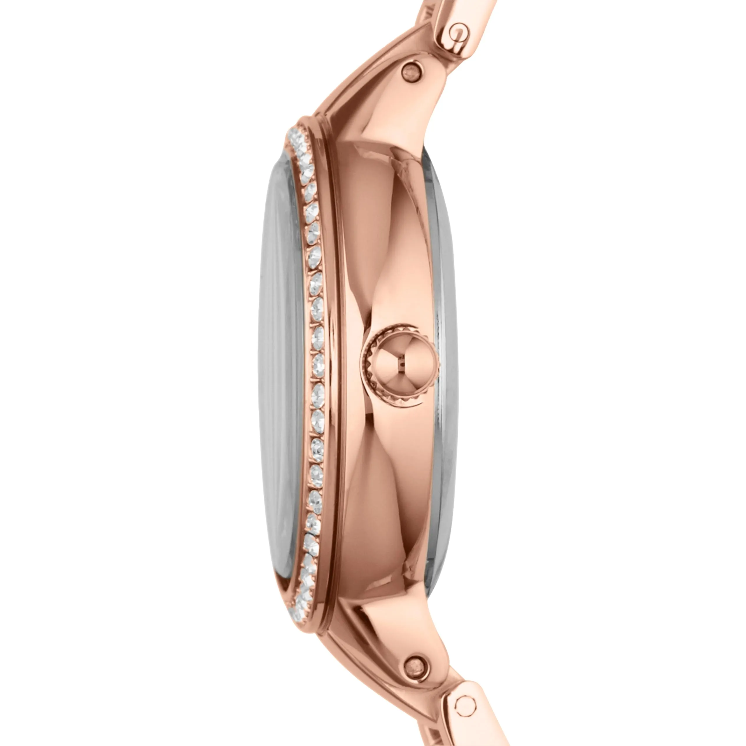 Fossil Virginia Donna ES3284, Acciaio Inossidabile Oro Rosa, 30 mm, Oro Rosa e Bianco con Glitter - immagine 3