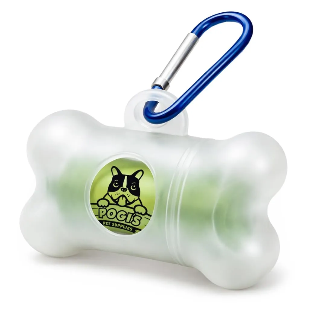 Pogi's Pet Supplies Dispenser a Forma di Osso con 15 Sacchetti igienici - immagine 1