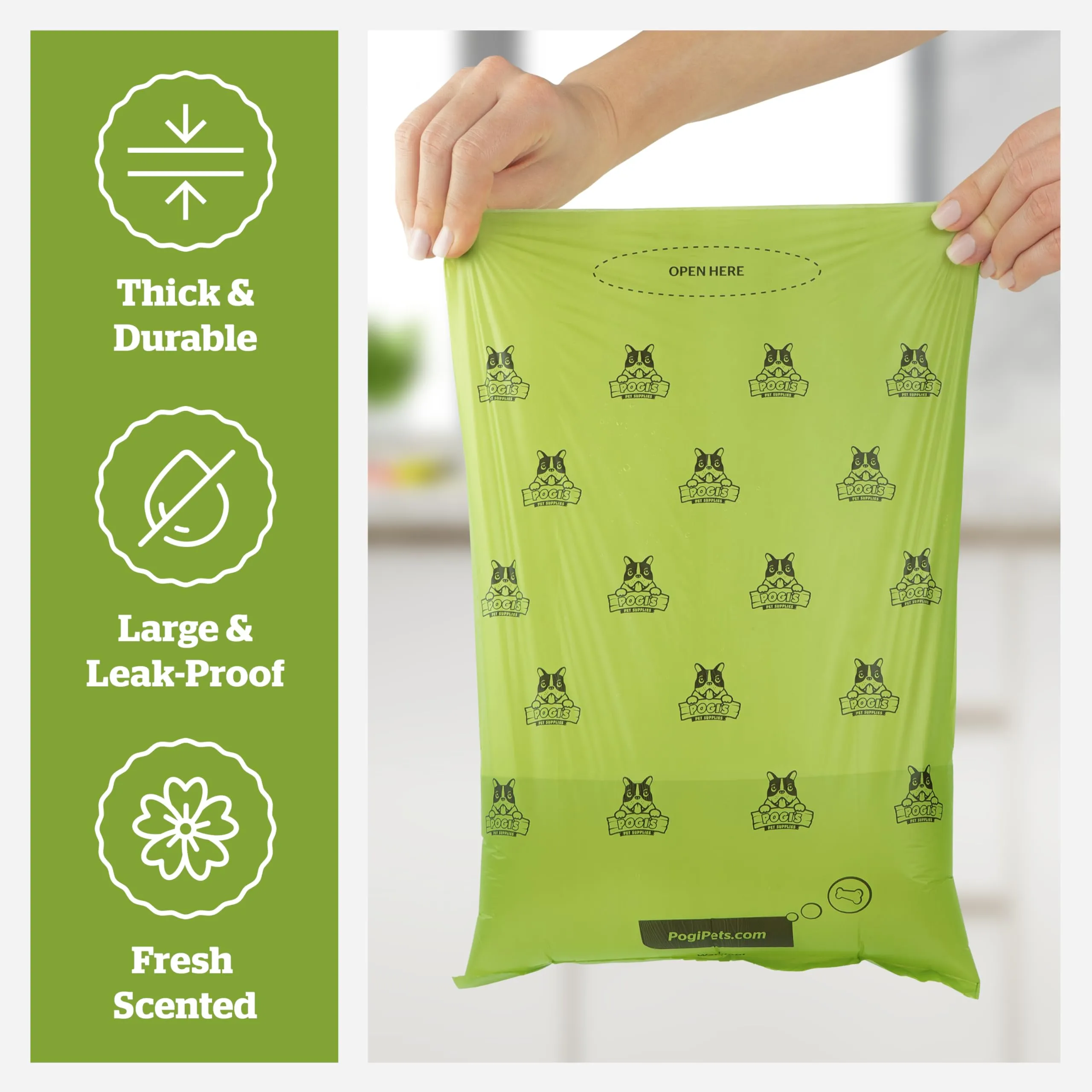 Pogi's Pet Supplies Dispenser a Forma di Osso con 15 Sacchetti igienici - immagine 5