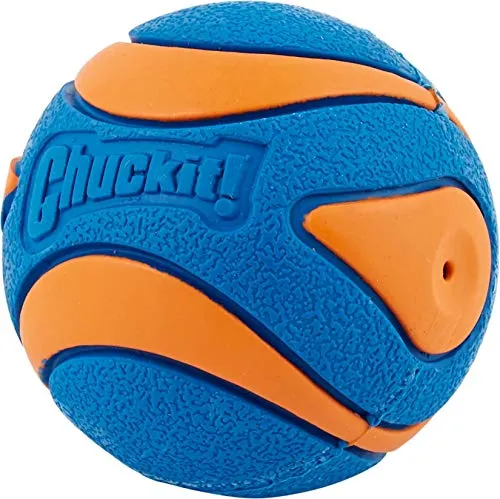 Chuckit! Ultra Squeaker Dog Ball, Floating High Bounce Rubber, Blue and Orange, Small (Pack of 2) - immagine 7