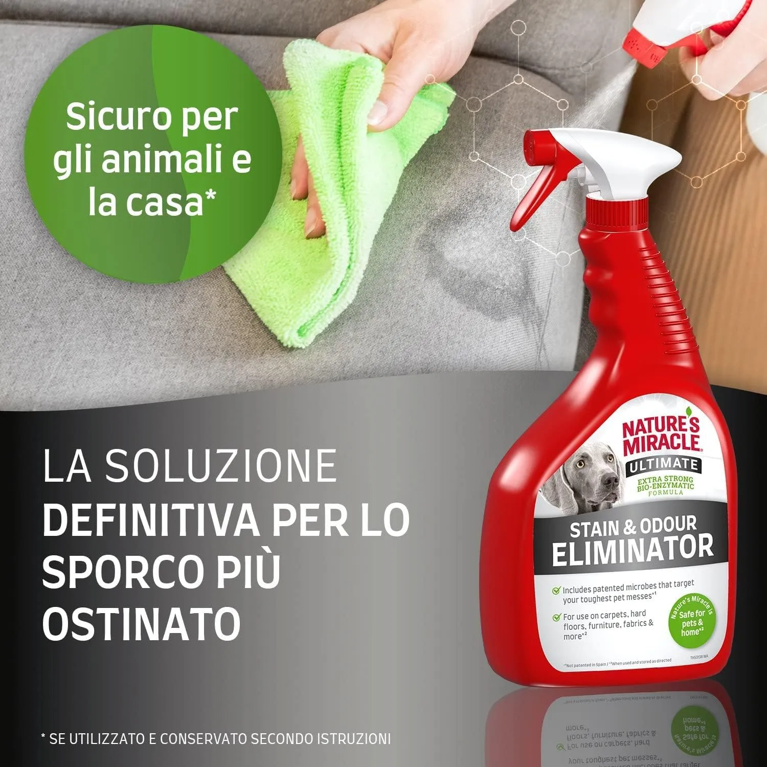 Nature's Miracle Ultimate Stain & Odour Eliminator for Dogs, 946 ml - immagine 3