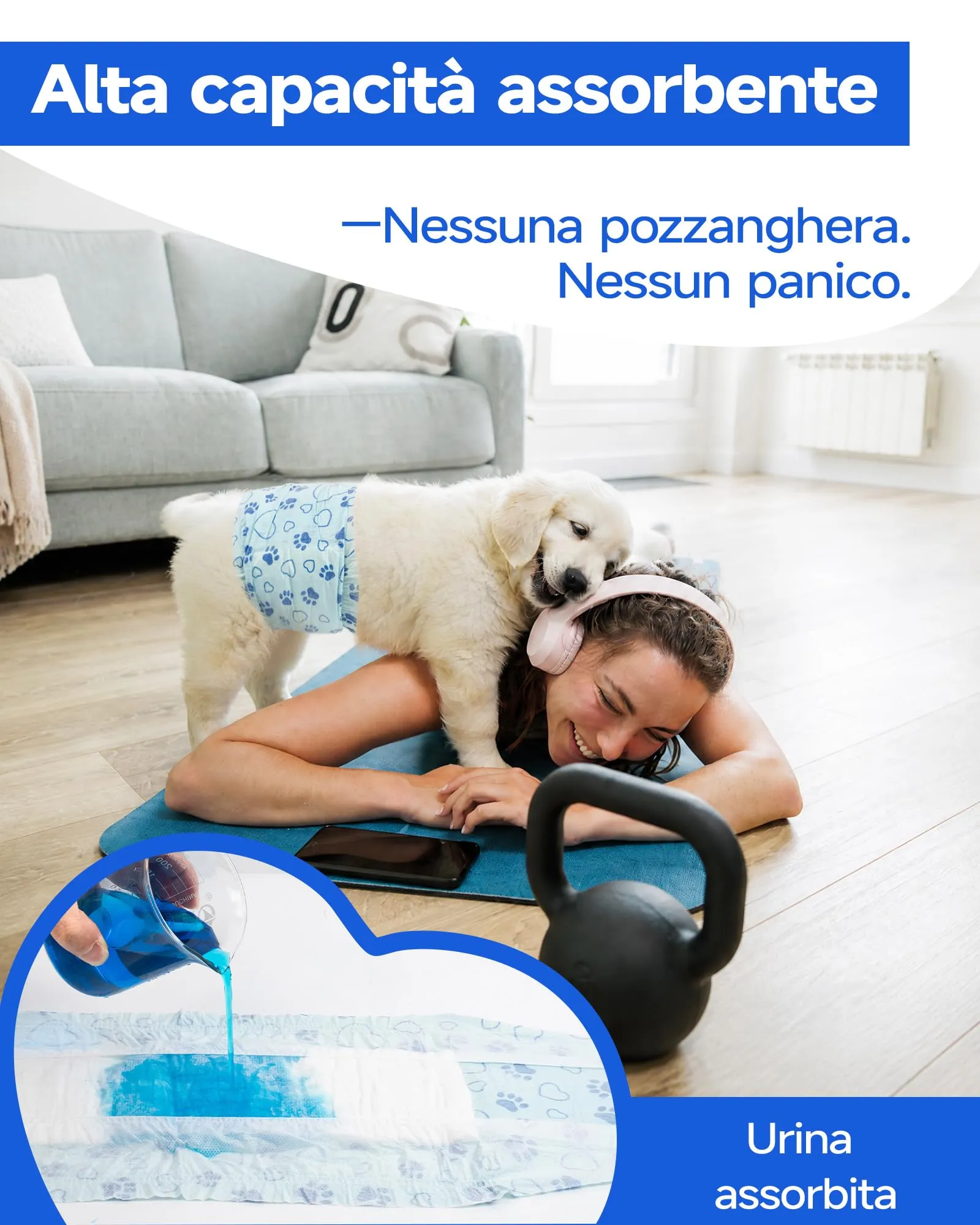 Flying Paws Pannolini per Cani, S, 26 Pezzi - immagine 8