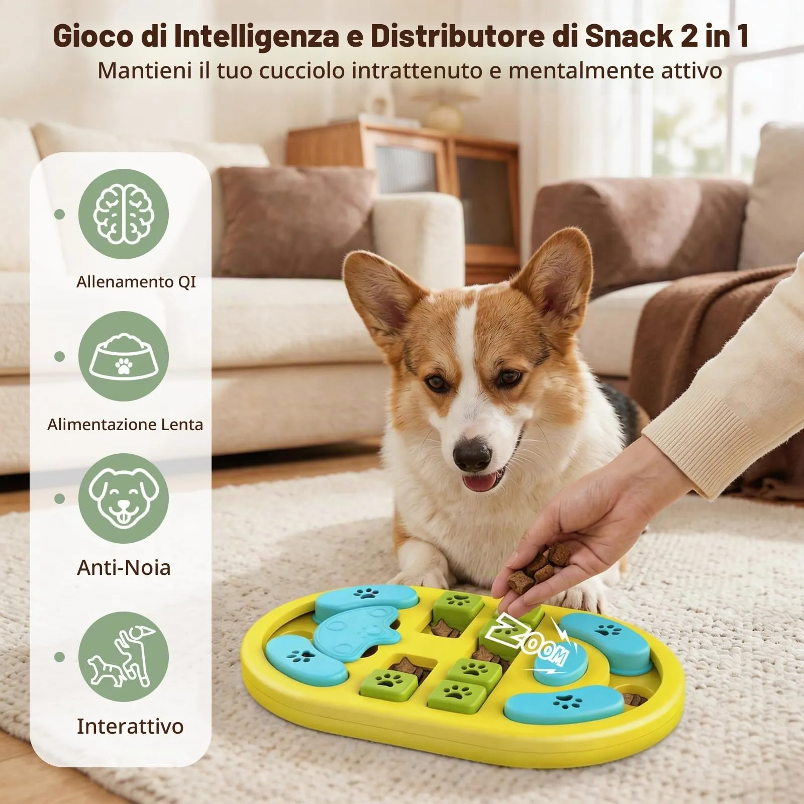Blanlody Giochi Interattivi per Cani Anti Ingozzamento per Cani Piccoli, Medi e Grandi - immagine 2