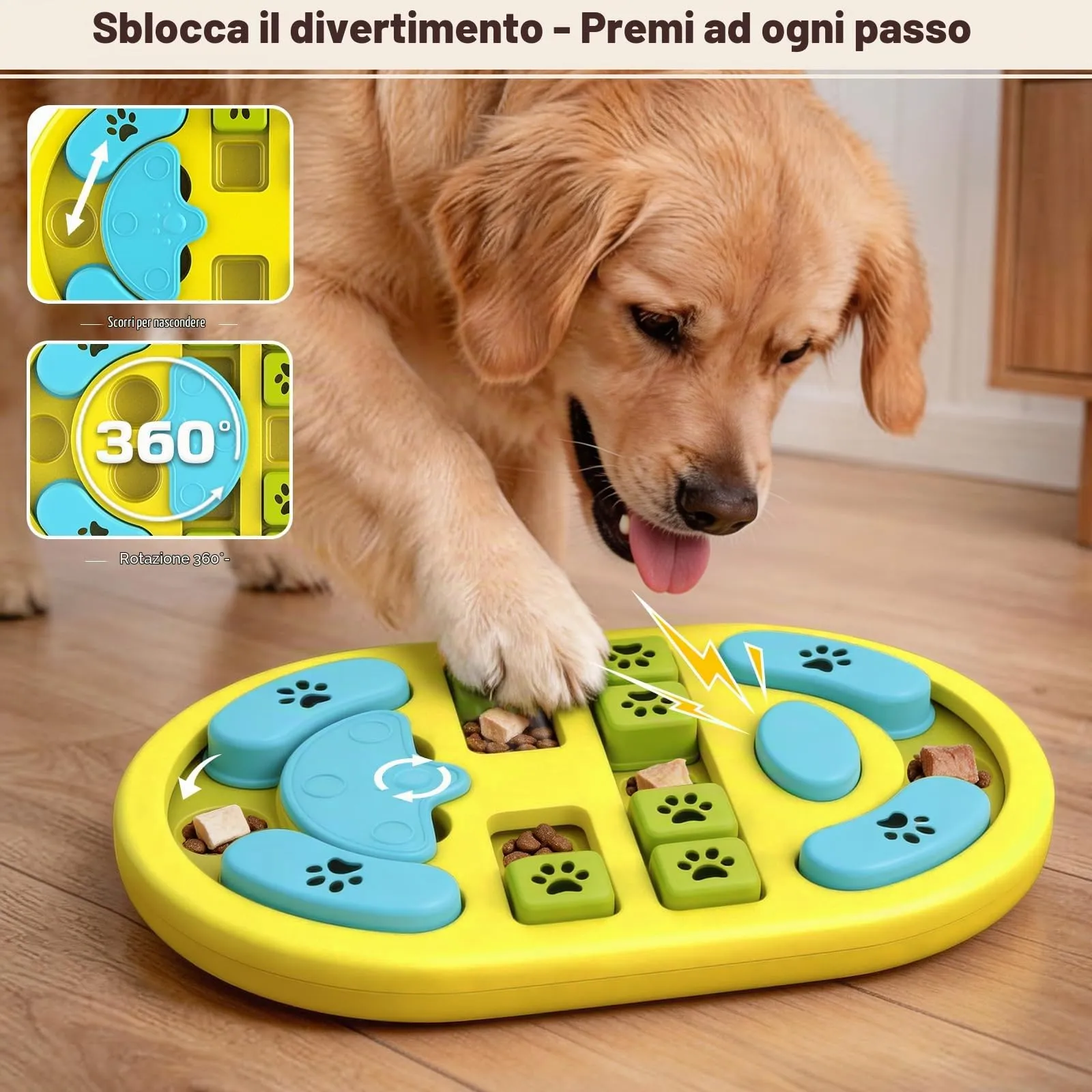 Blanlody Giochi Interattivi per Cani Anti Ingozzamento per Cani Piccoli, Medi e Grandi - immagine 3