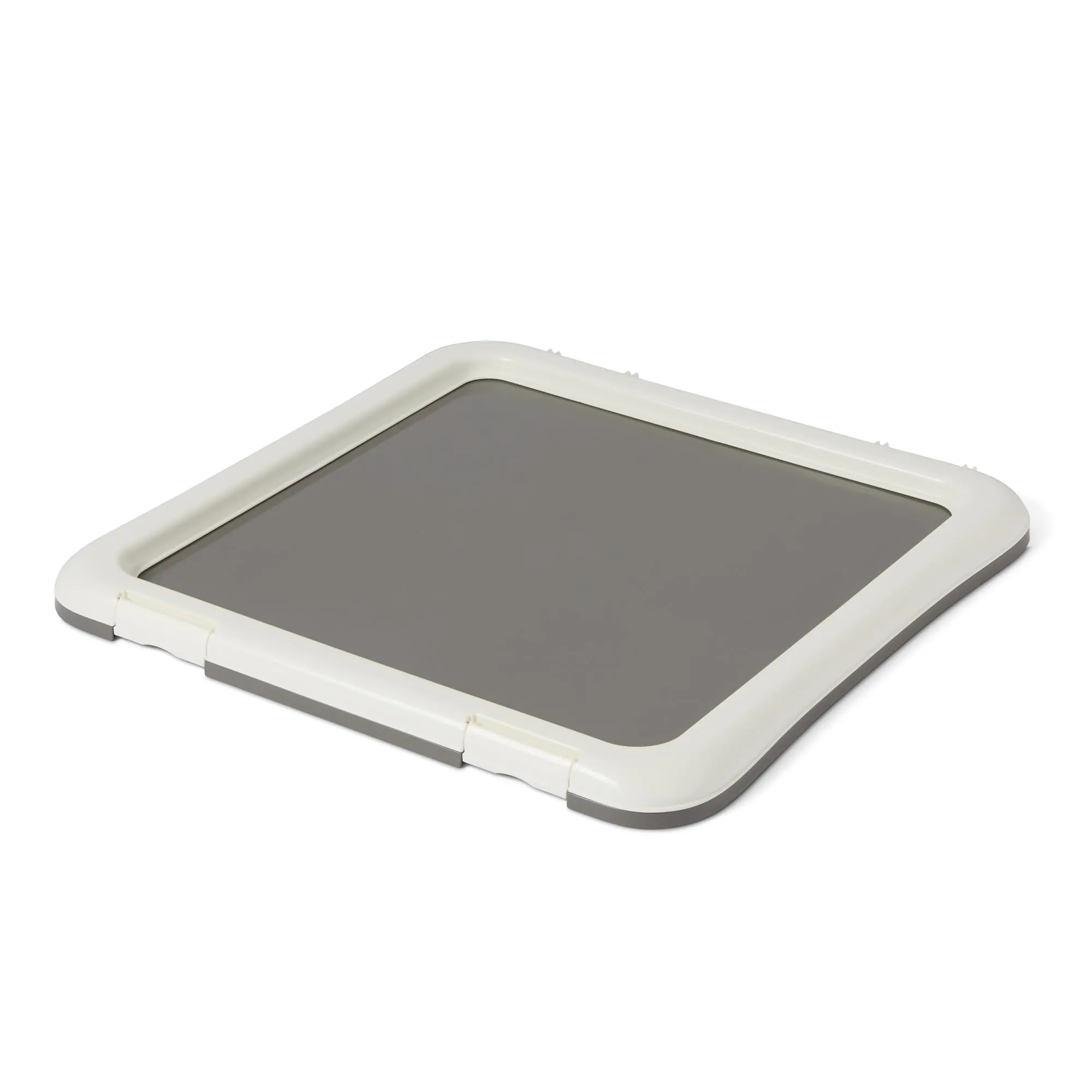 Amazon Basics Supporto per Tappetini Igienici da Addestramento per Cani, 55,9 cm, S, Bianco e Antracite - immagine 1
