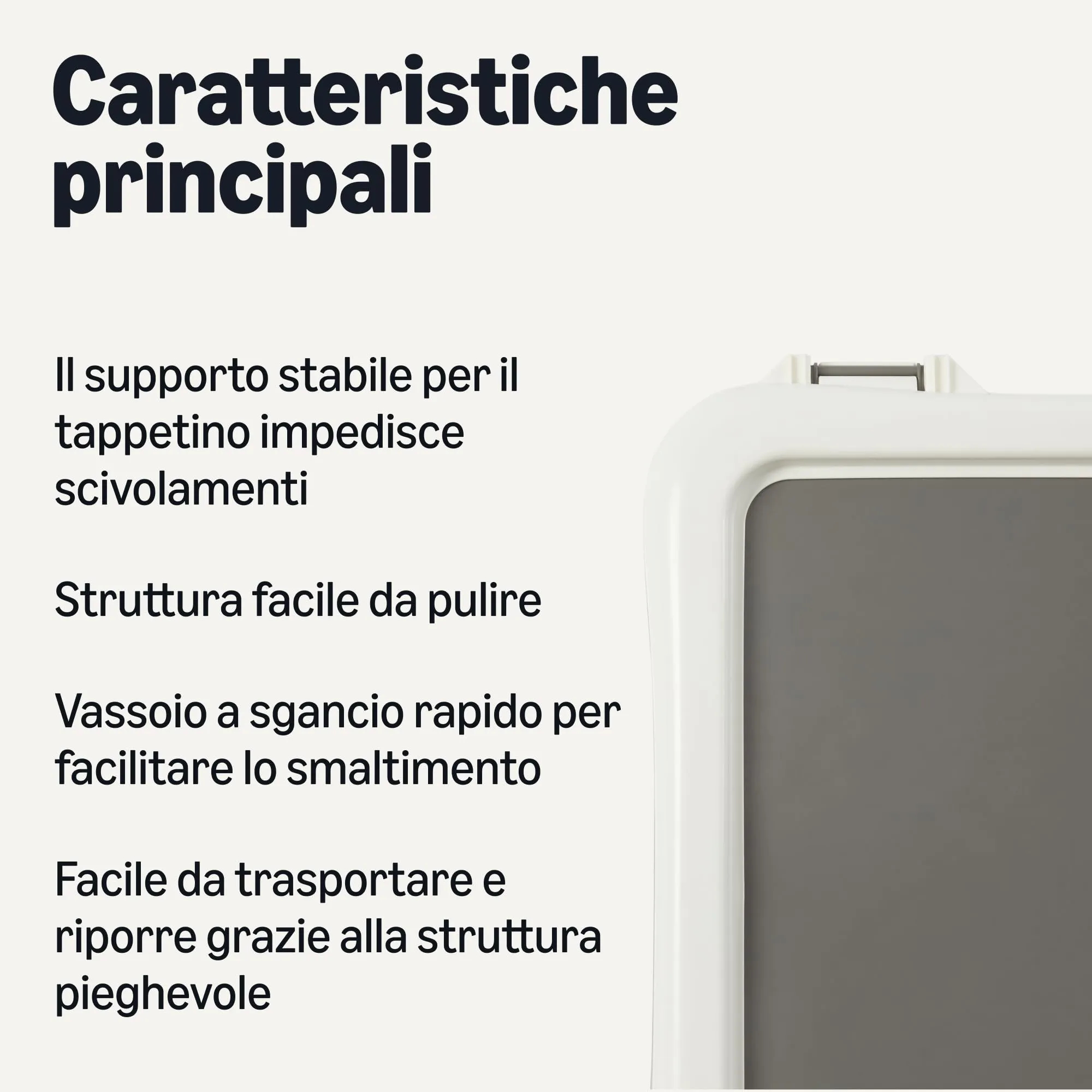 Amazon Basics Supporto per Tappetini Igienici da Addestramento per Cani, 55,9 cm, S, Bianco e Antracite - immagine 2