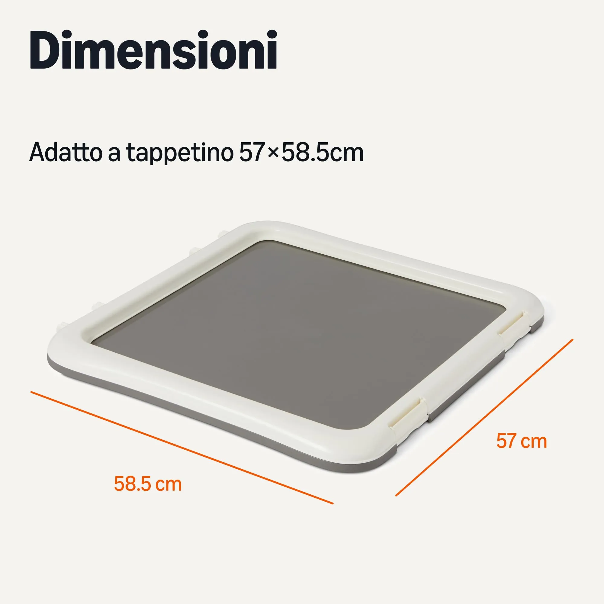 Amazon Basics Supporto per Tappetini Igienici da Addestramento per Cani, 55,9 cm, S, Bianco e Antracite - immagine 5