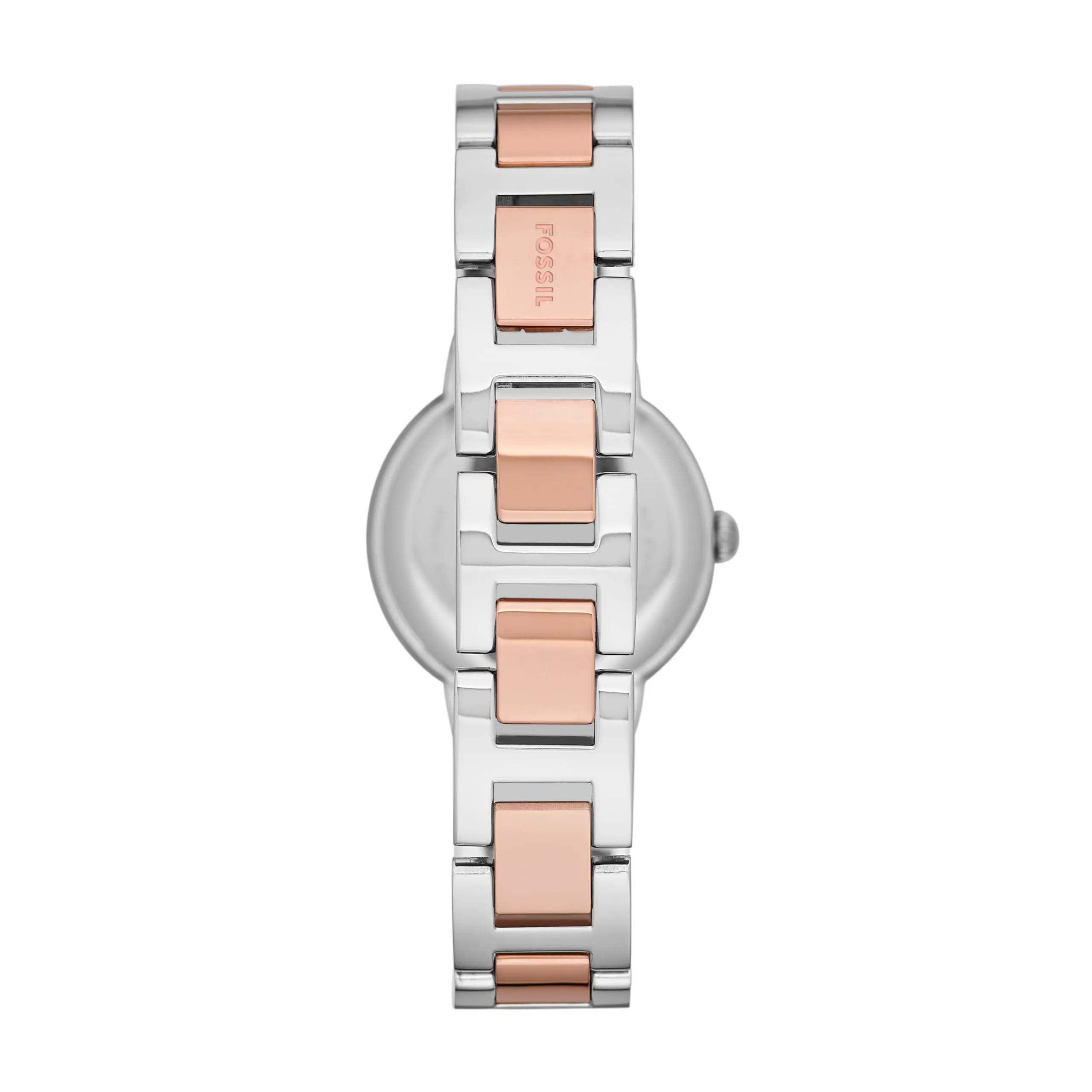 Fossil Virginia Orologio da Donna ES3405, Acciaio Inossidabile 30 mm, Argento e Oro Rosa con Glitter - immagine 2