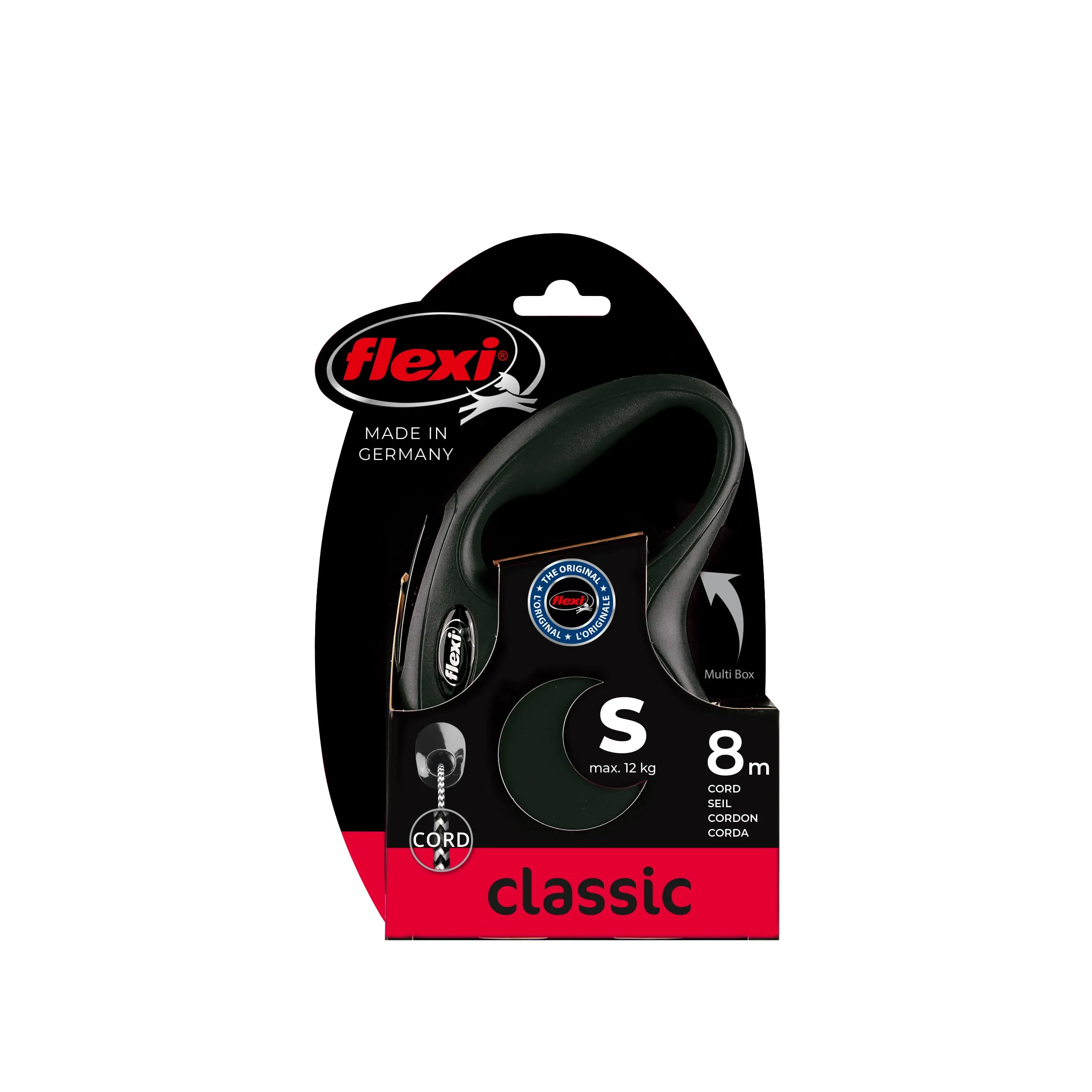 Flexi New S Classic Dog Leash 8m Black - immagine 3