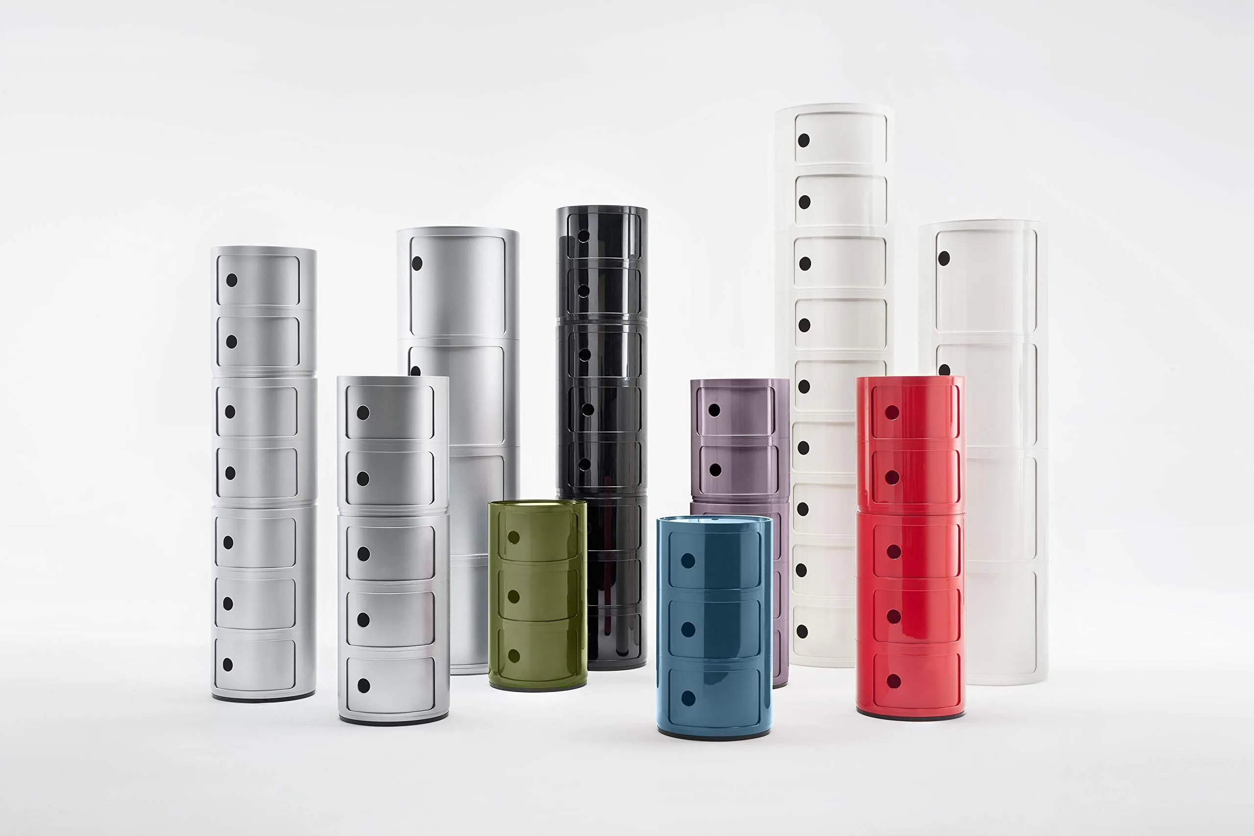 Kartell Componibili Contenitore 2 Elementi, Bianco, 32 x 32 x 40 cm - immagine 8