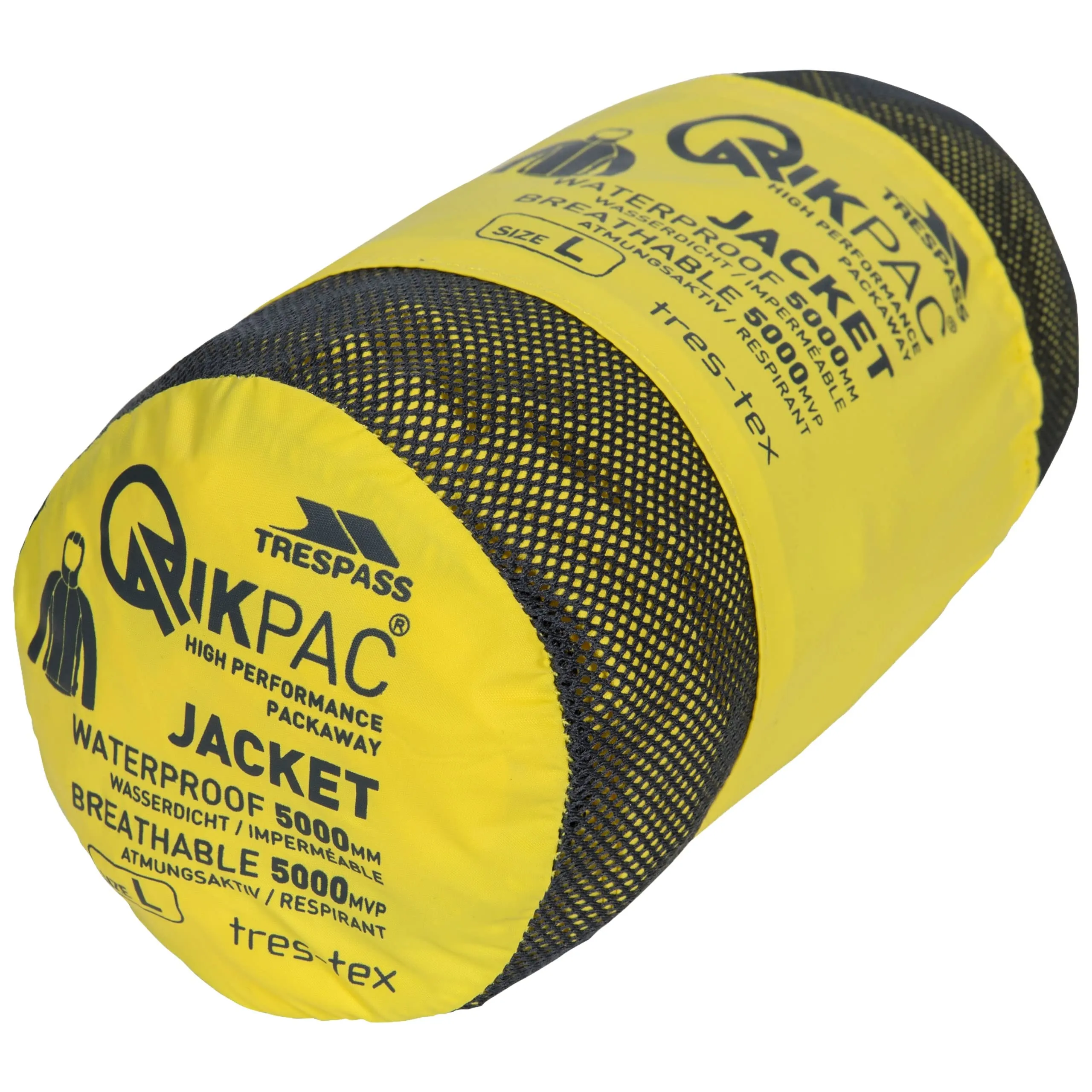 Trespass Qikpac Giacca Ripiegabile, Giallo, XL - immagine 6