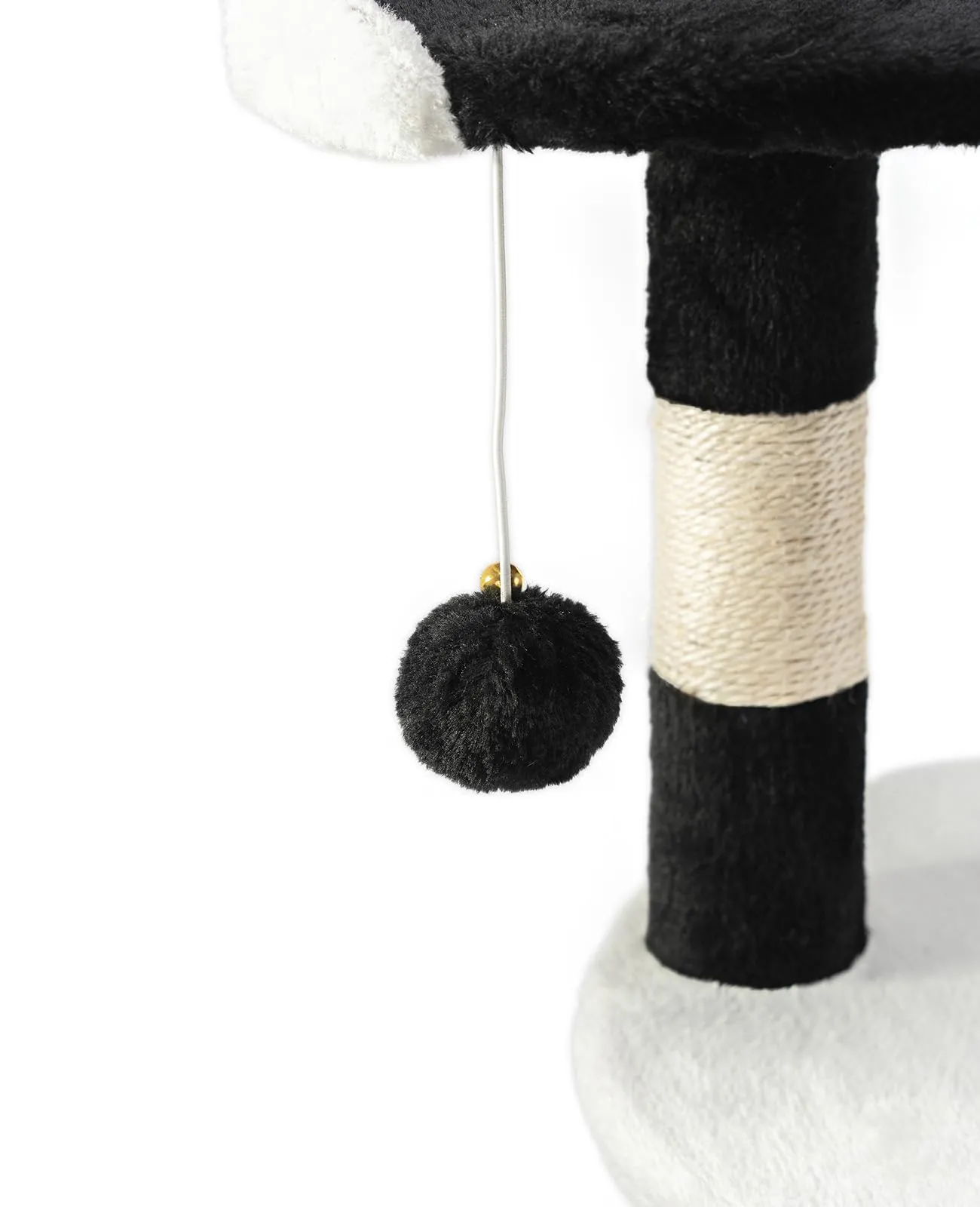 lionto Tiragraffi con Grotta e Colonne, 4 Livelli, 112 cm, Nero/Bianco - immagine 5