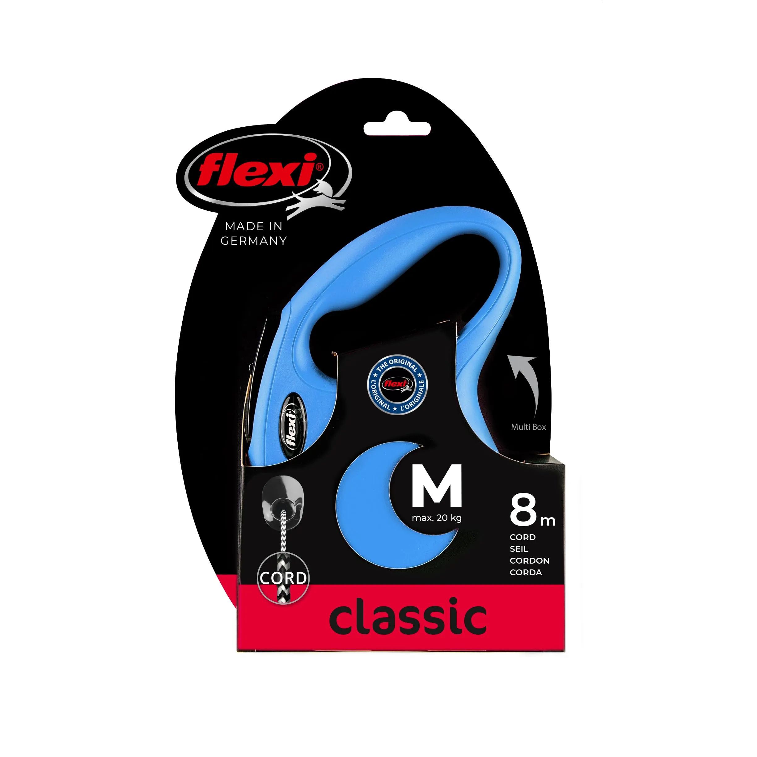 Flexi Classic Guinzaglio M, 8 m, Corda, Blu - immagine 2