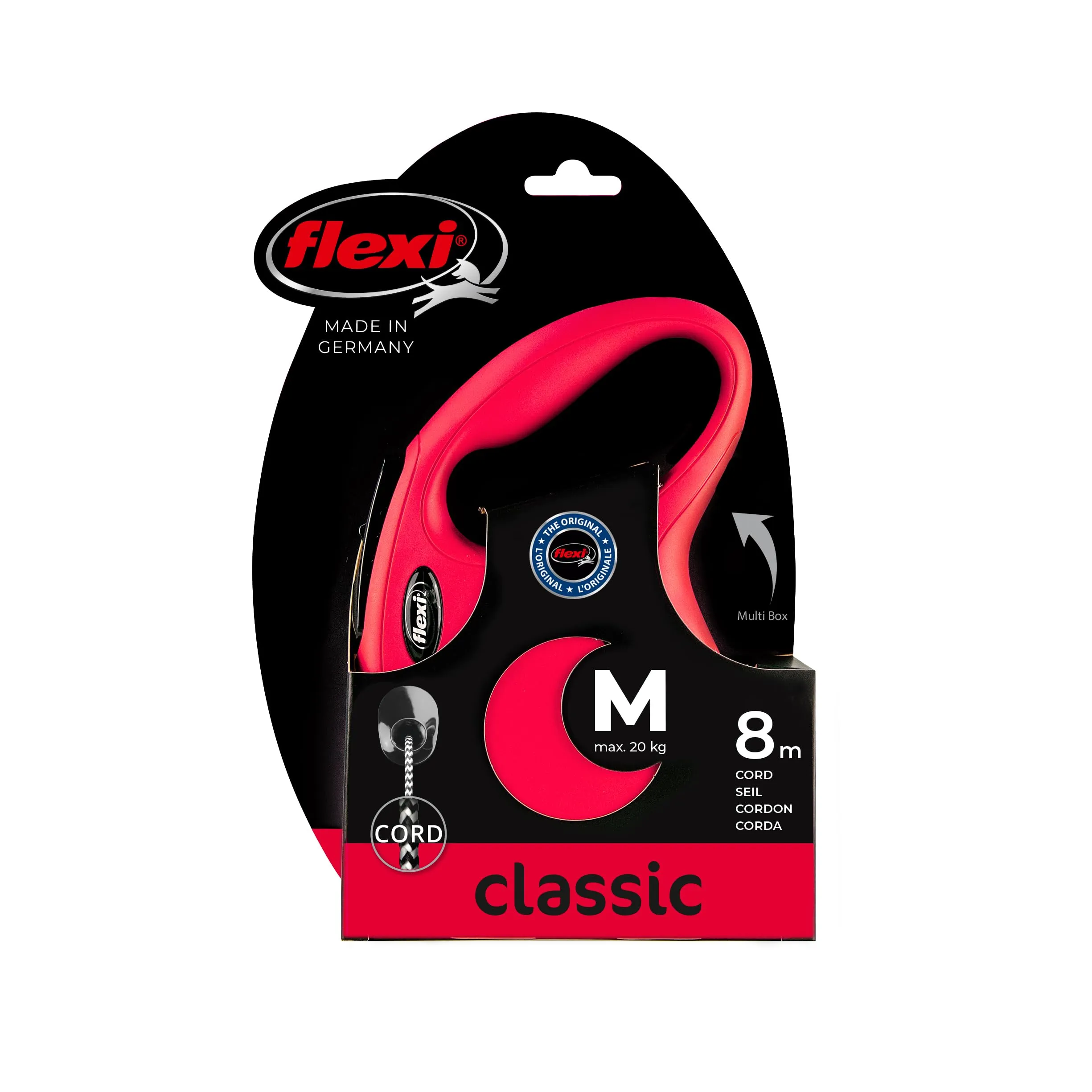 Flexi New Classic Cord Guinzaglio, Rosso, M 8 m - immagine 3