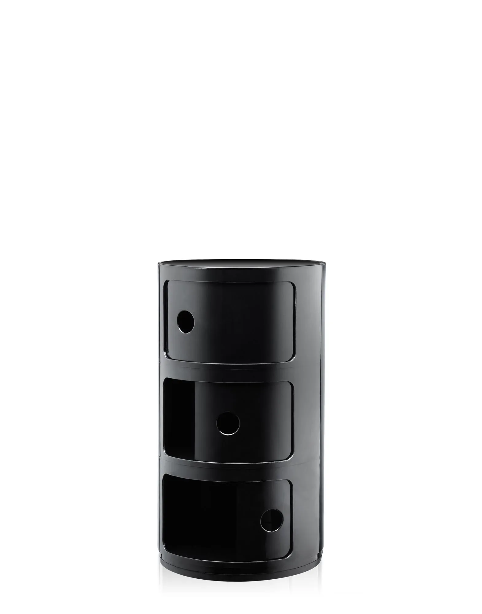 Kartell Componibili Storage Unit, 3 Elements, ABS, Black, 32 x 32 x 58.5 cm - immagine 4